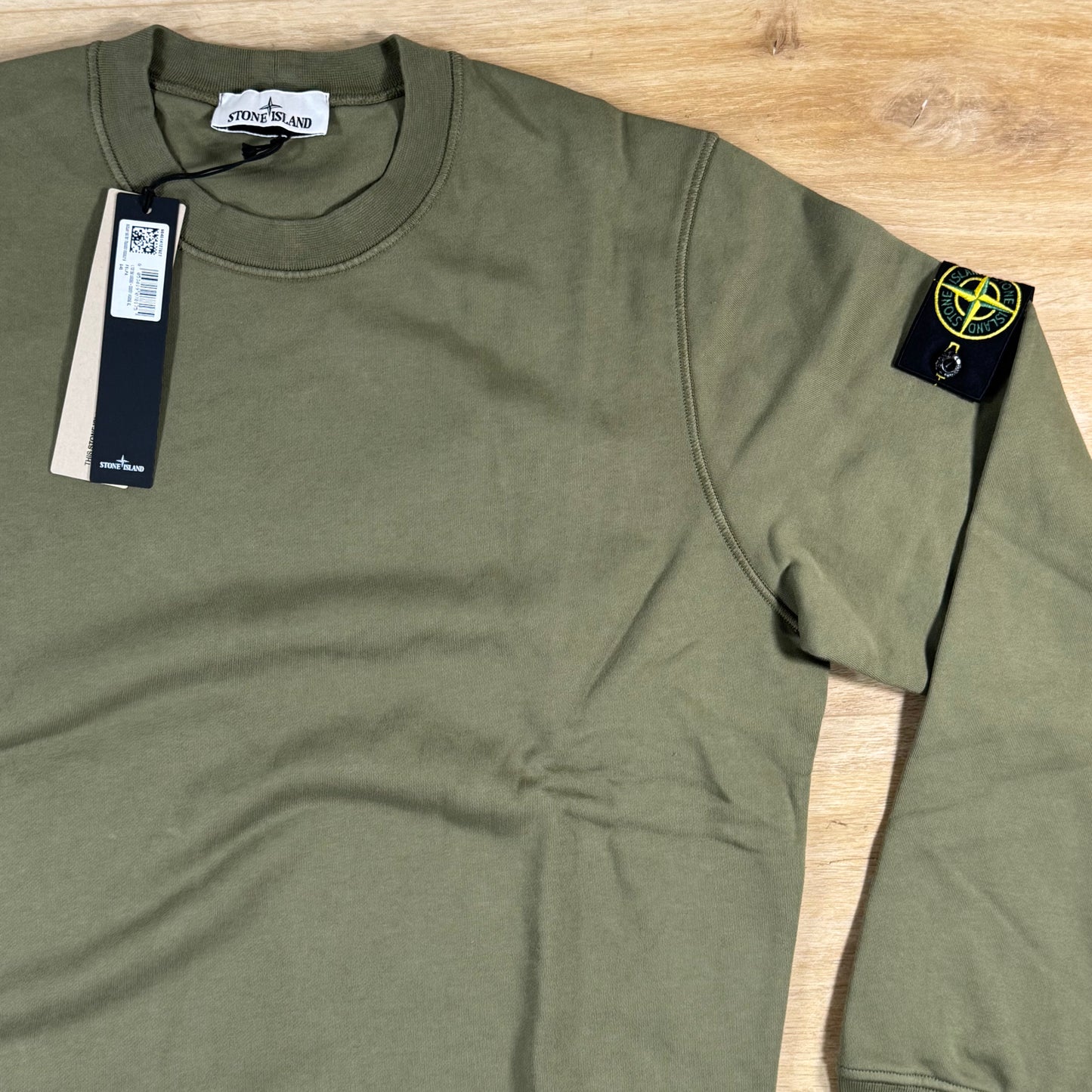Stone Island Crewneck Fleece Sweatshirt in Military Green