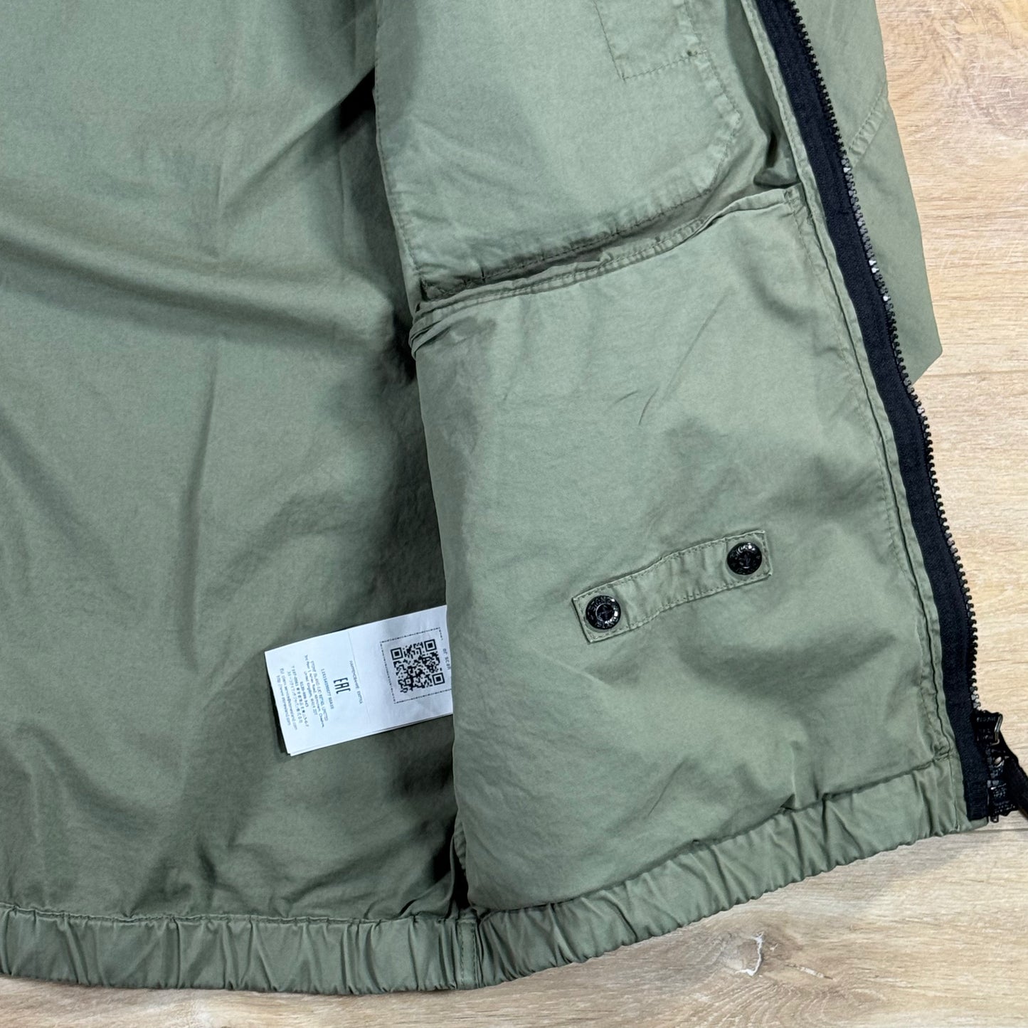 Stone Island Cotton Twill Hooded Jacket in Military Green