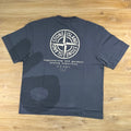 Stone Island 'Whirlwind Type' Print T-Shirt in Blue Grey