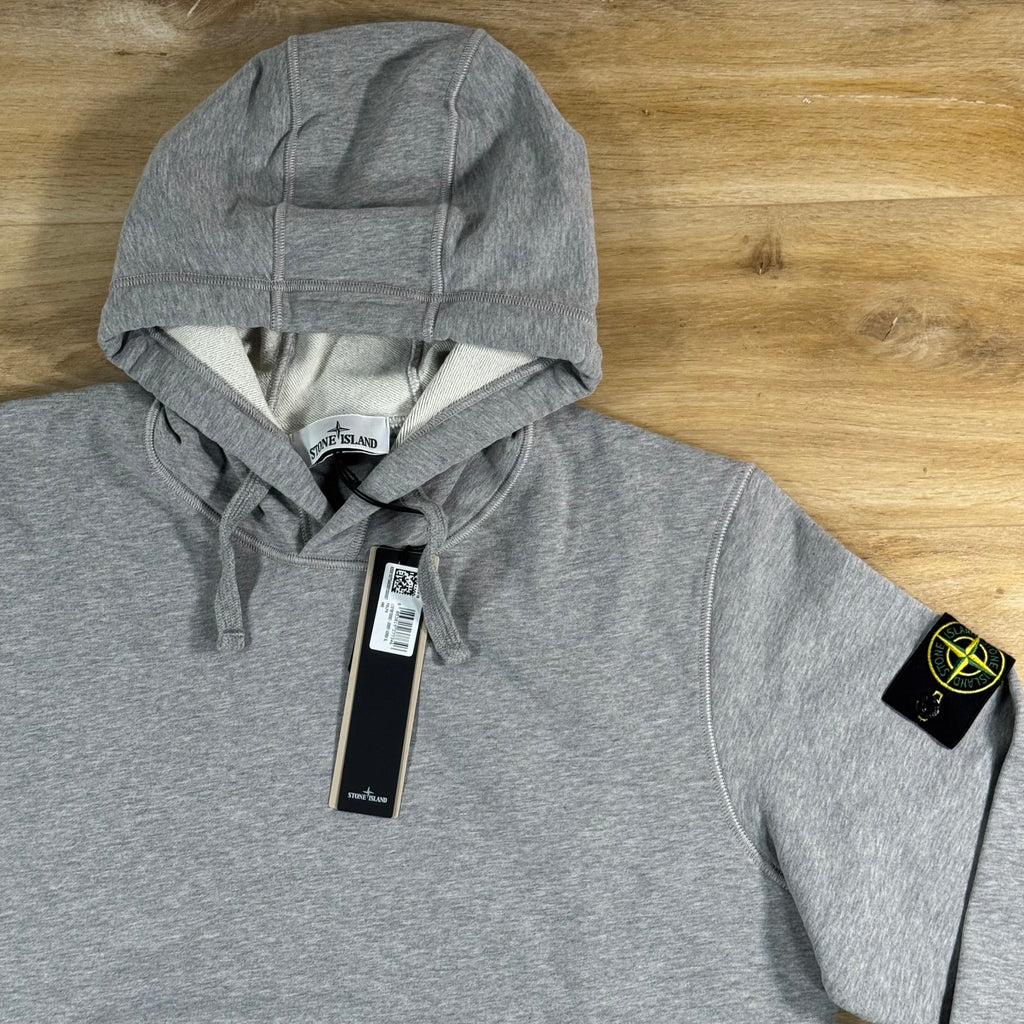Stone Island Pullover Fleece Hoodie in Dust Grey Melange