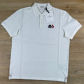 Moncler Logo Patch Cotton Piquet Polo Shirt in White