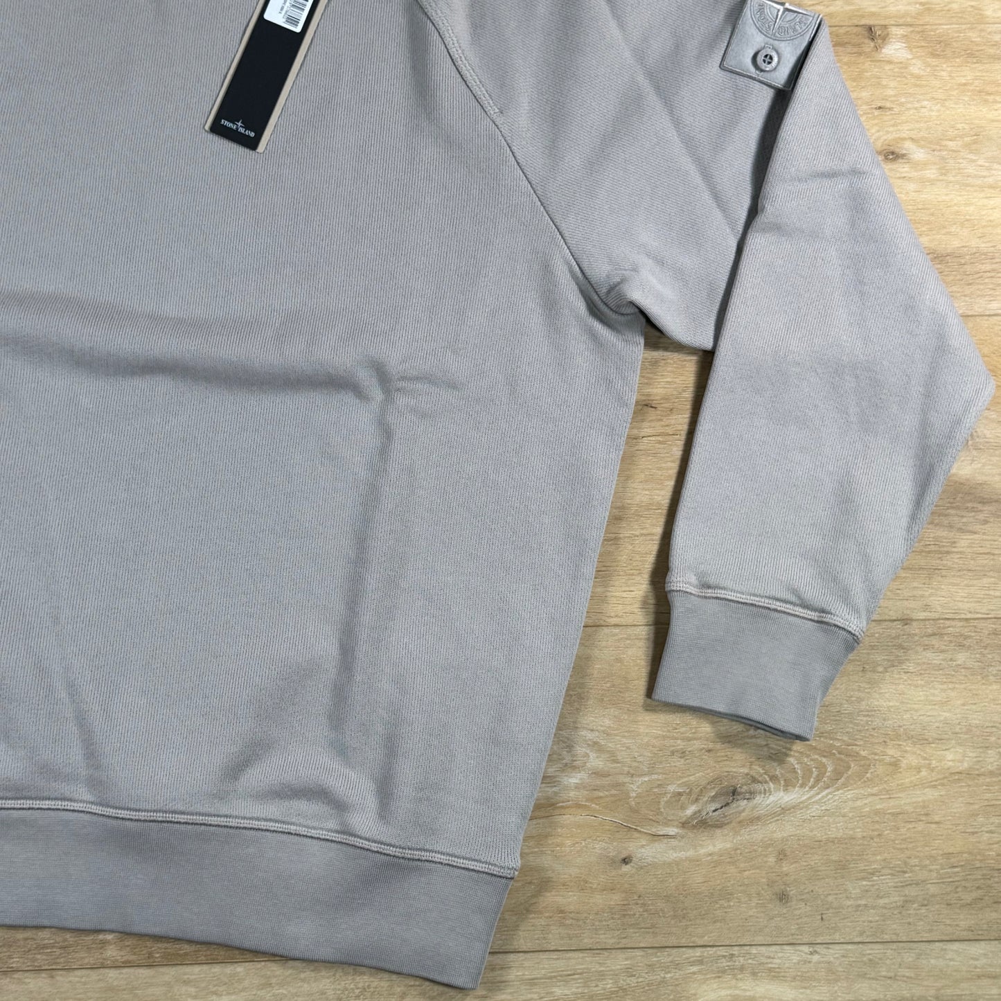 Stone Island Ghost Heavy Cotton Fleece Crewneck Sweatshirt in Dust Grey
