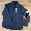 Stone Island Ghost Linen Quilted-TC Padded Coach Jacket in Navy
