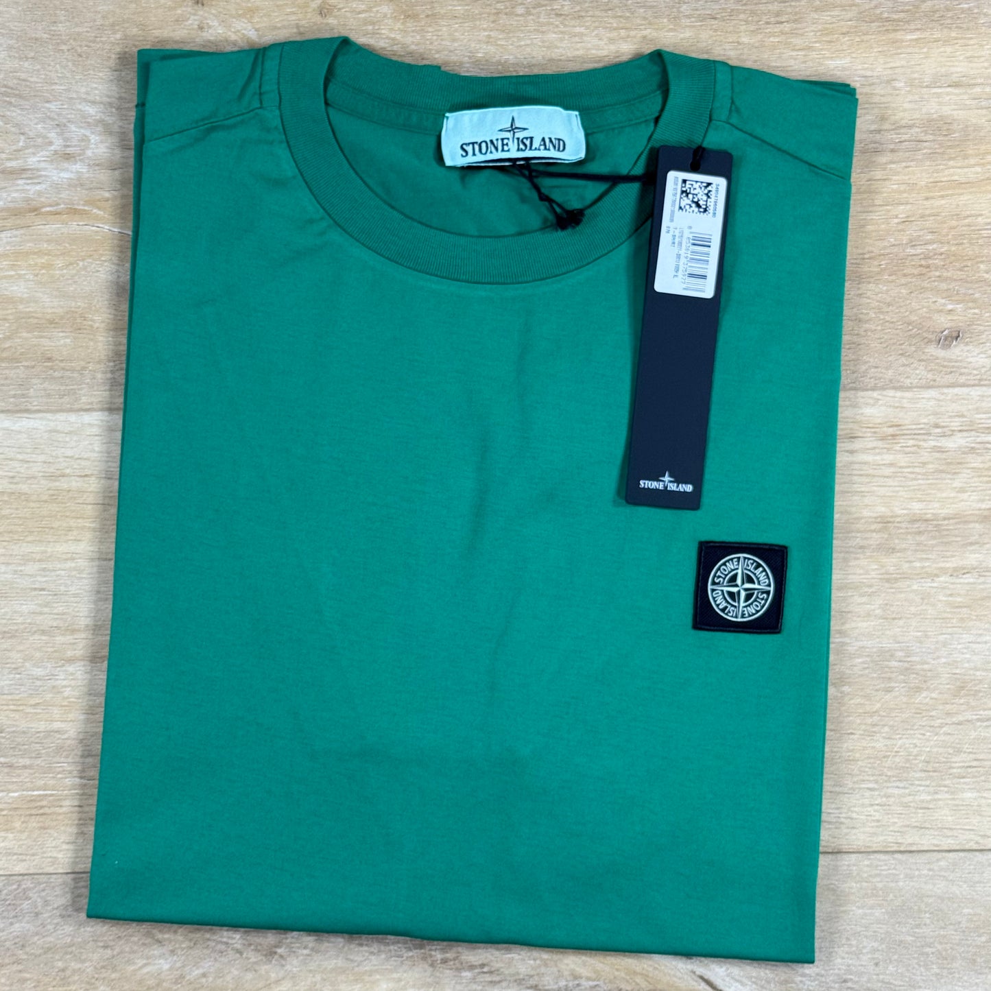 Stone Island Patch Logo T-Shirt in Malachite - Green