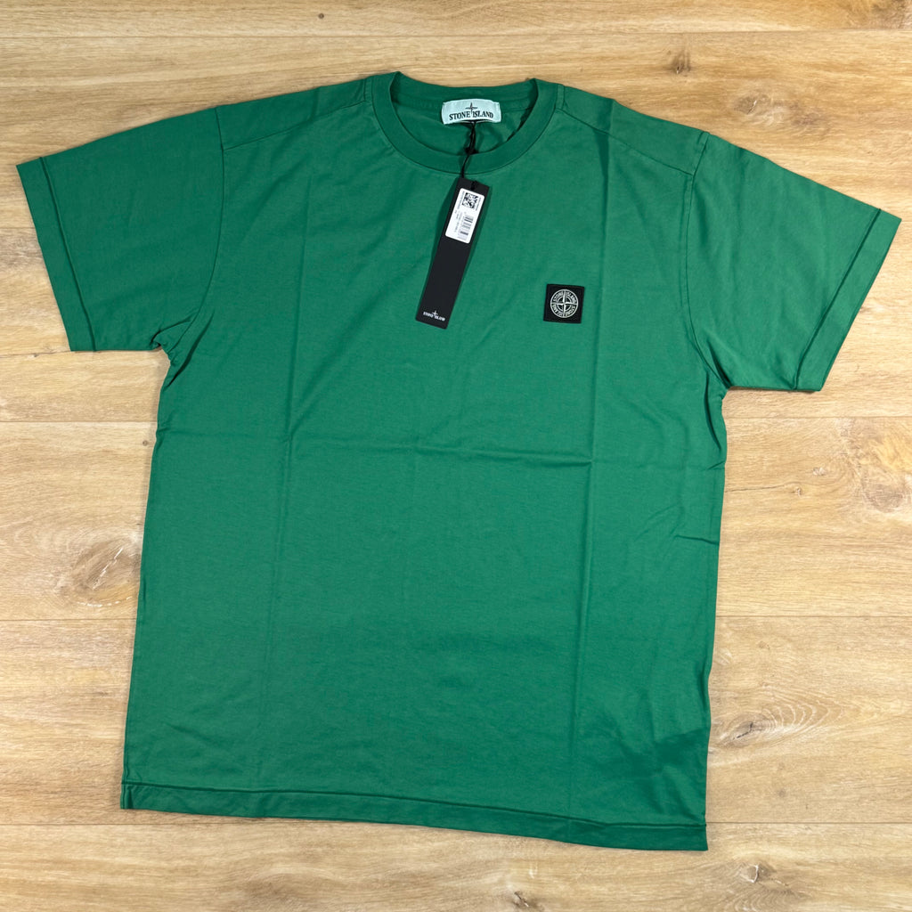 Stone Island Patch Logo T-Shirt in Malachite - Green