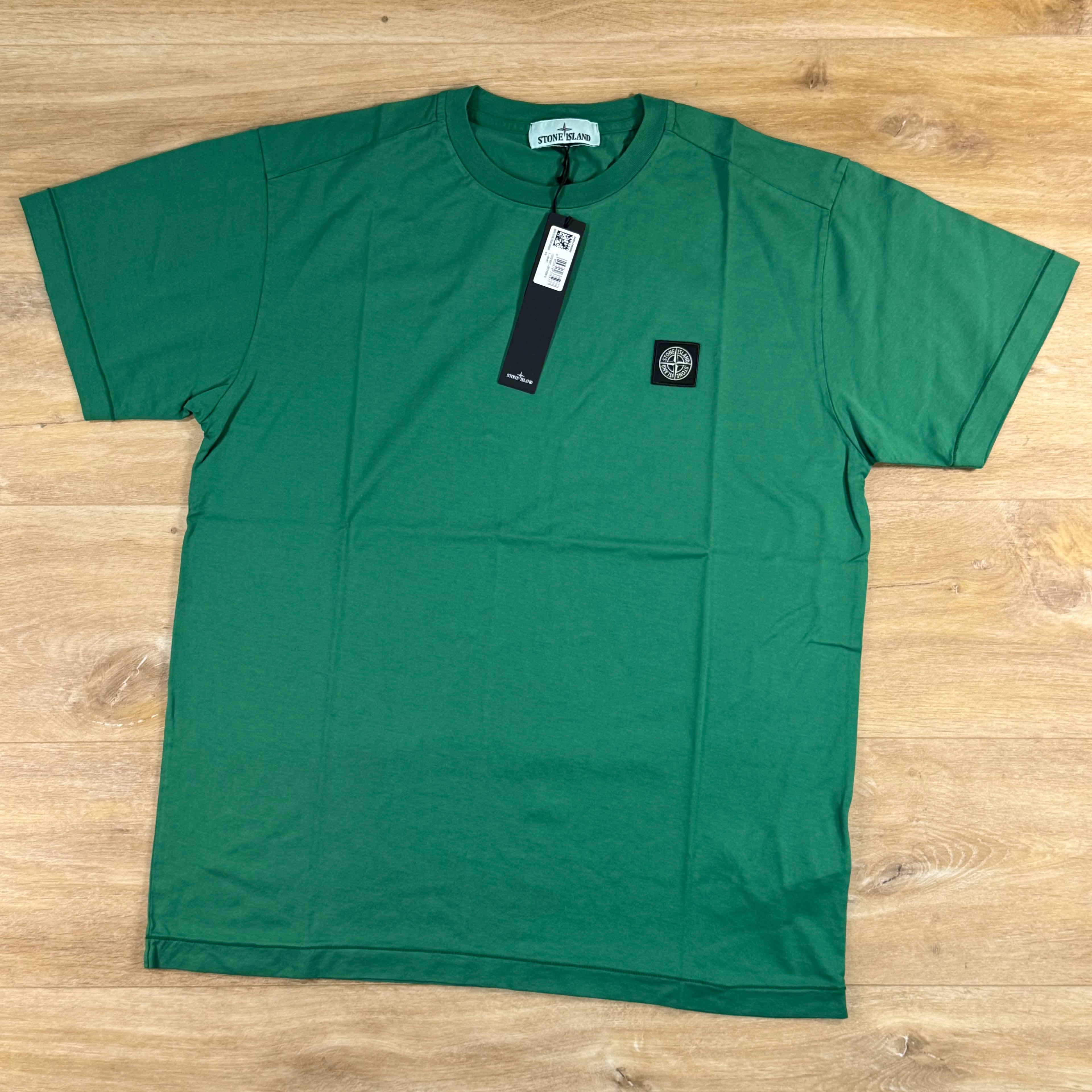Stone Island Patch Logo T-Shirt in Malachite - Green