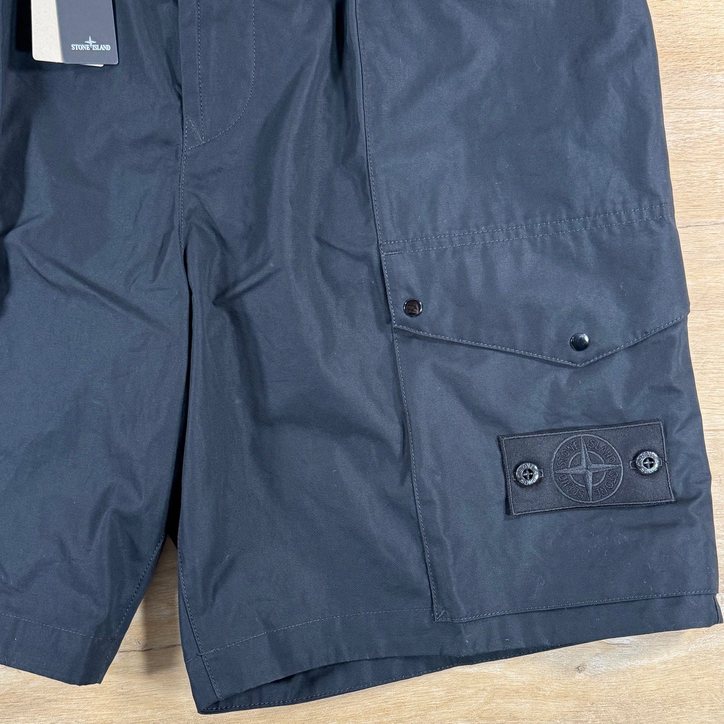 Stone Island Ghost All-Weather Cargo Shorts in Black