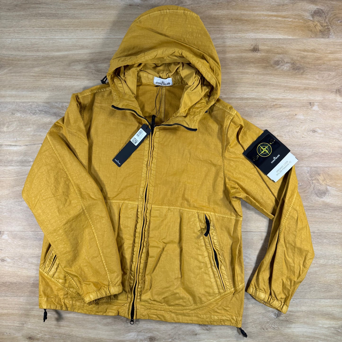 Stone Island Organic-Look Nylon Panama-TC Jacket in Mustard