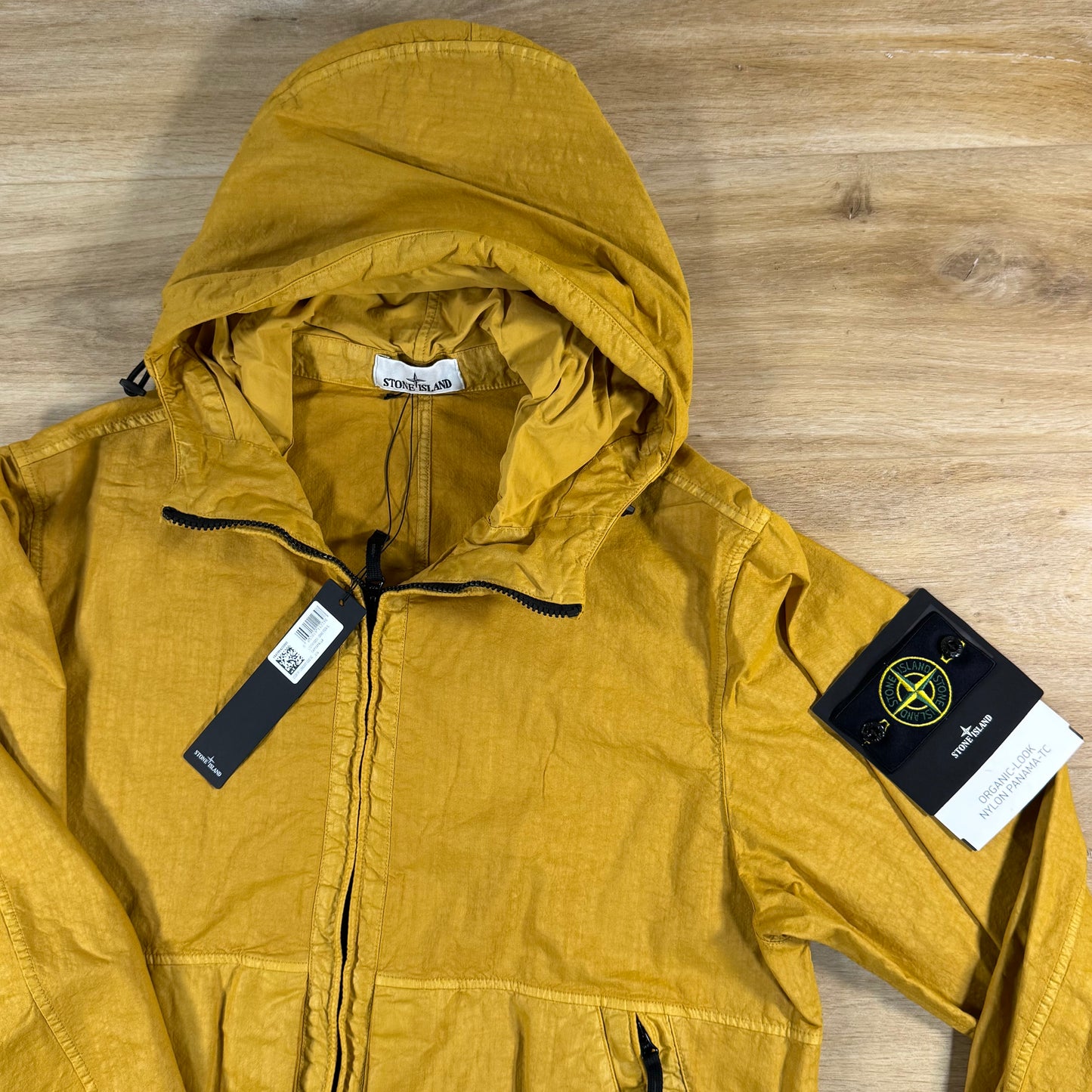Stone Island Organic-Look Nylon Panama-TC Jacket in Mustard
