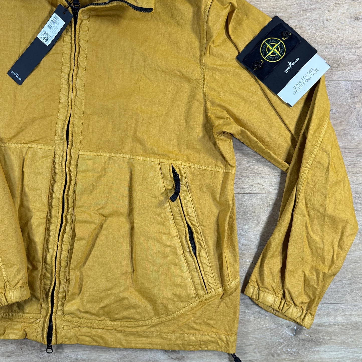 Stone Island Organic-Look Nylon Panama-TC Jacket in Mustard