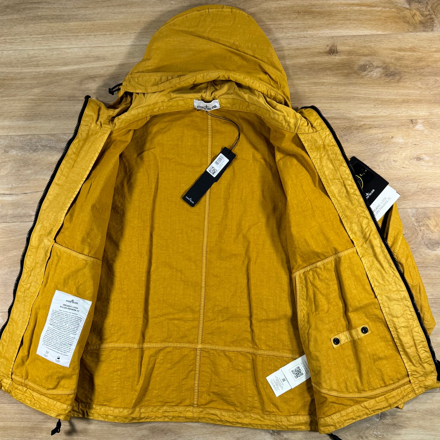 Stone Island Organic-Look Nylon Panama-TC Jacket in Mustard