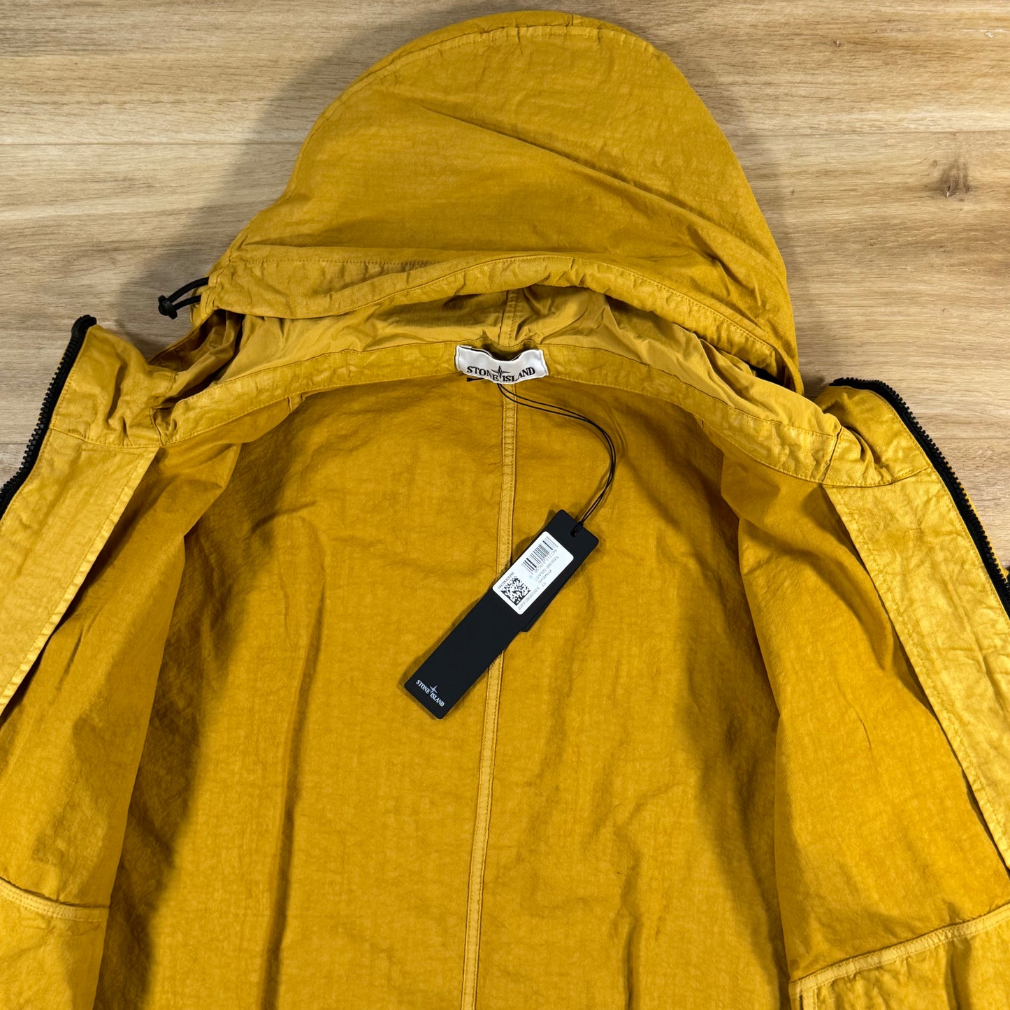 Stone Island Organic-Look Nylon Panama-TC Jacket in Mustard