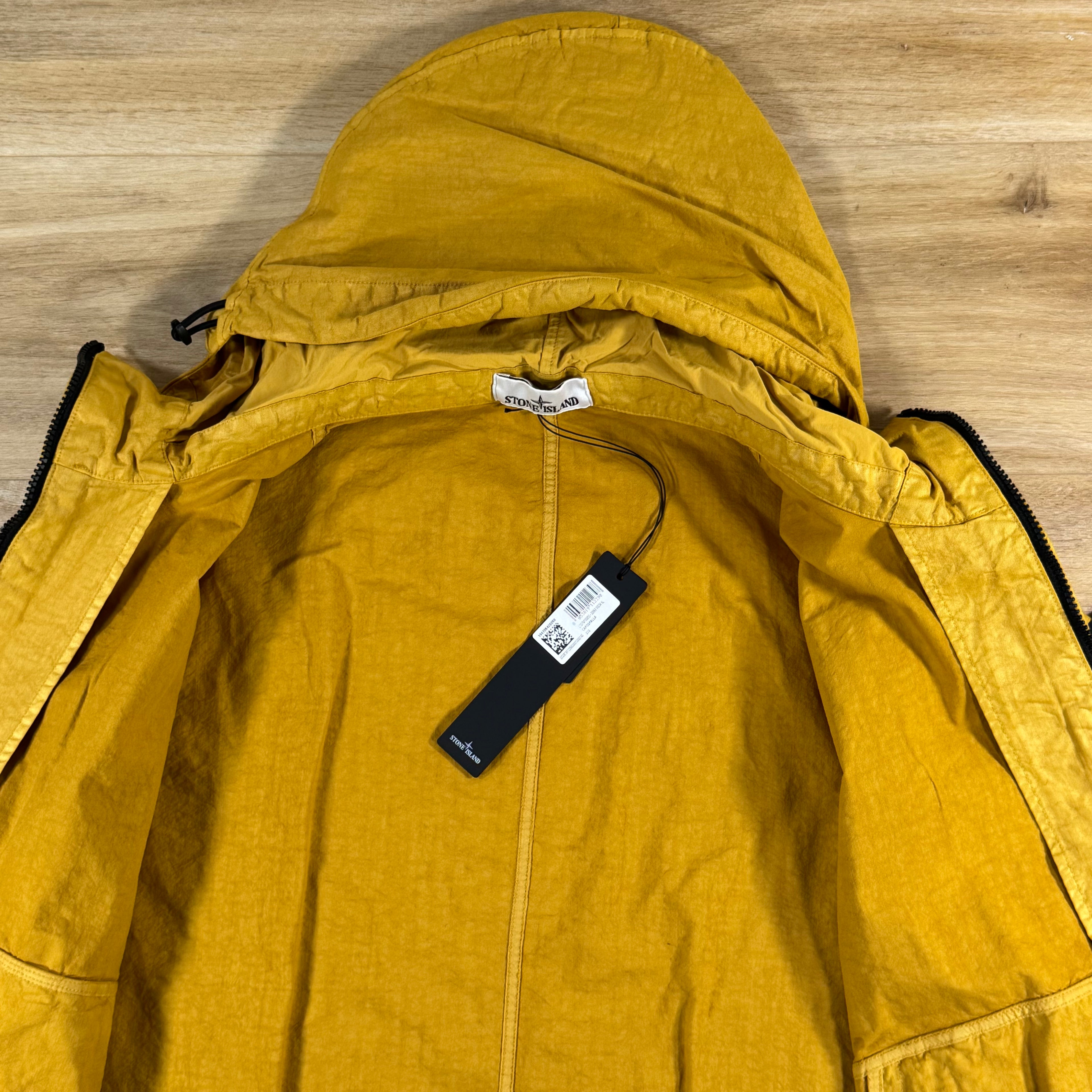 Stone Island Organic-Look Nylon Panama-TC Jacket in Mustard