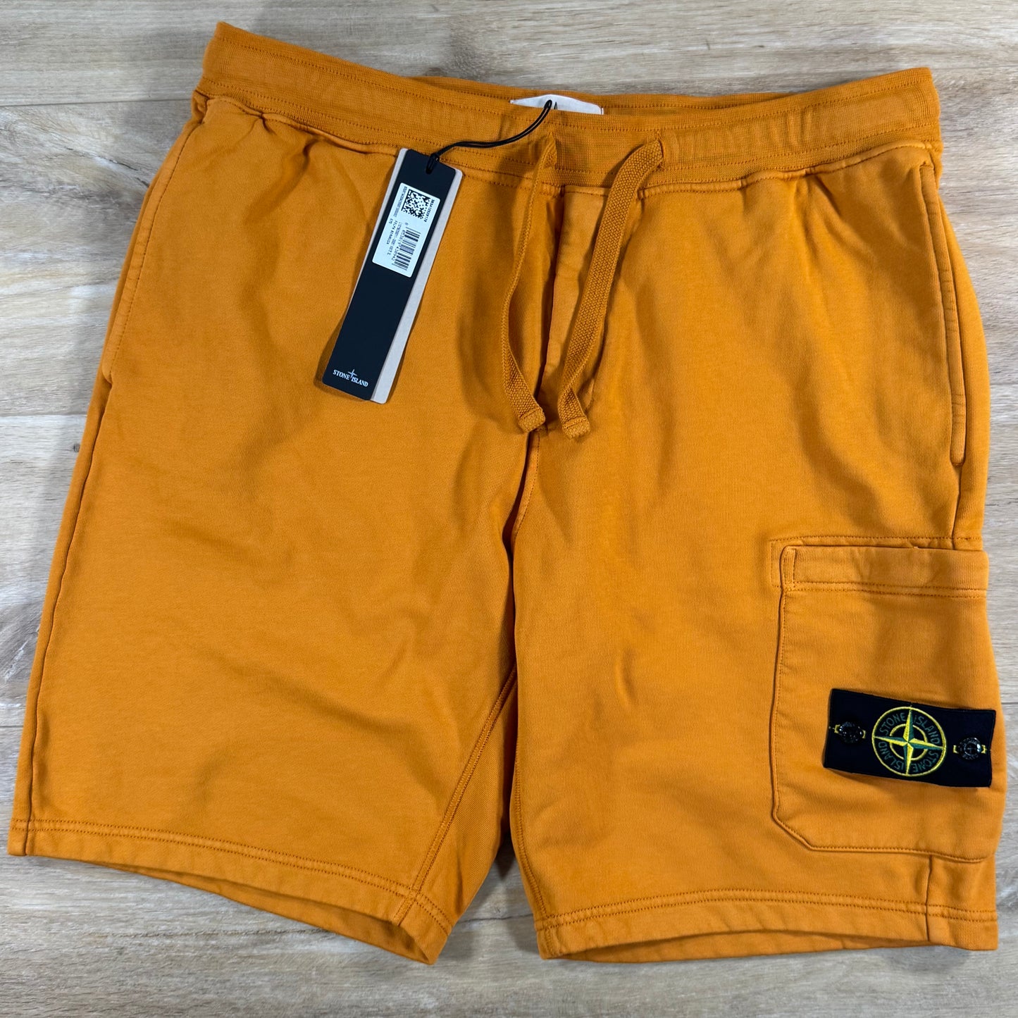 Stone Island Fleece Bermuda Shorts in Tangerine