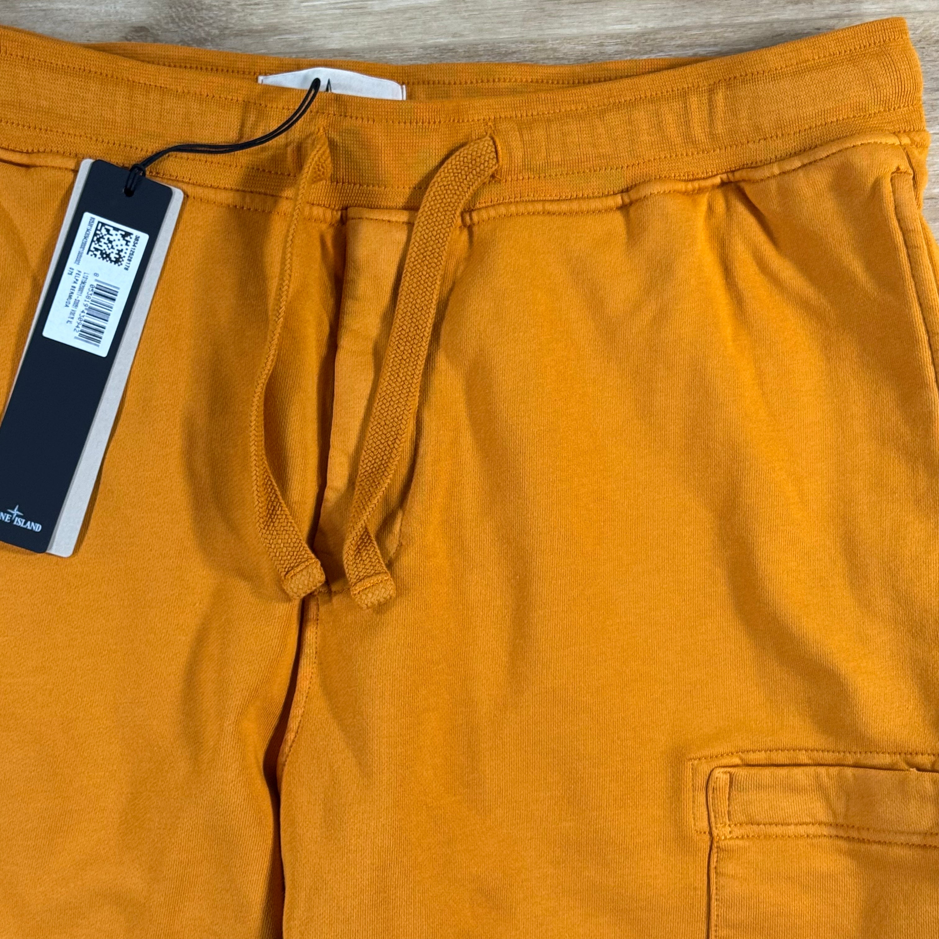 Stone Island Fleece Bermuda Shorts in Tangerine