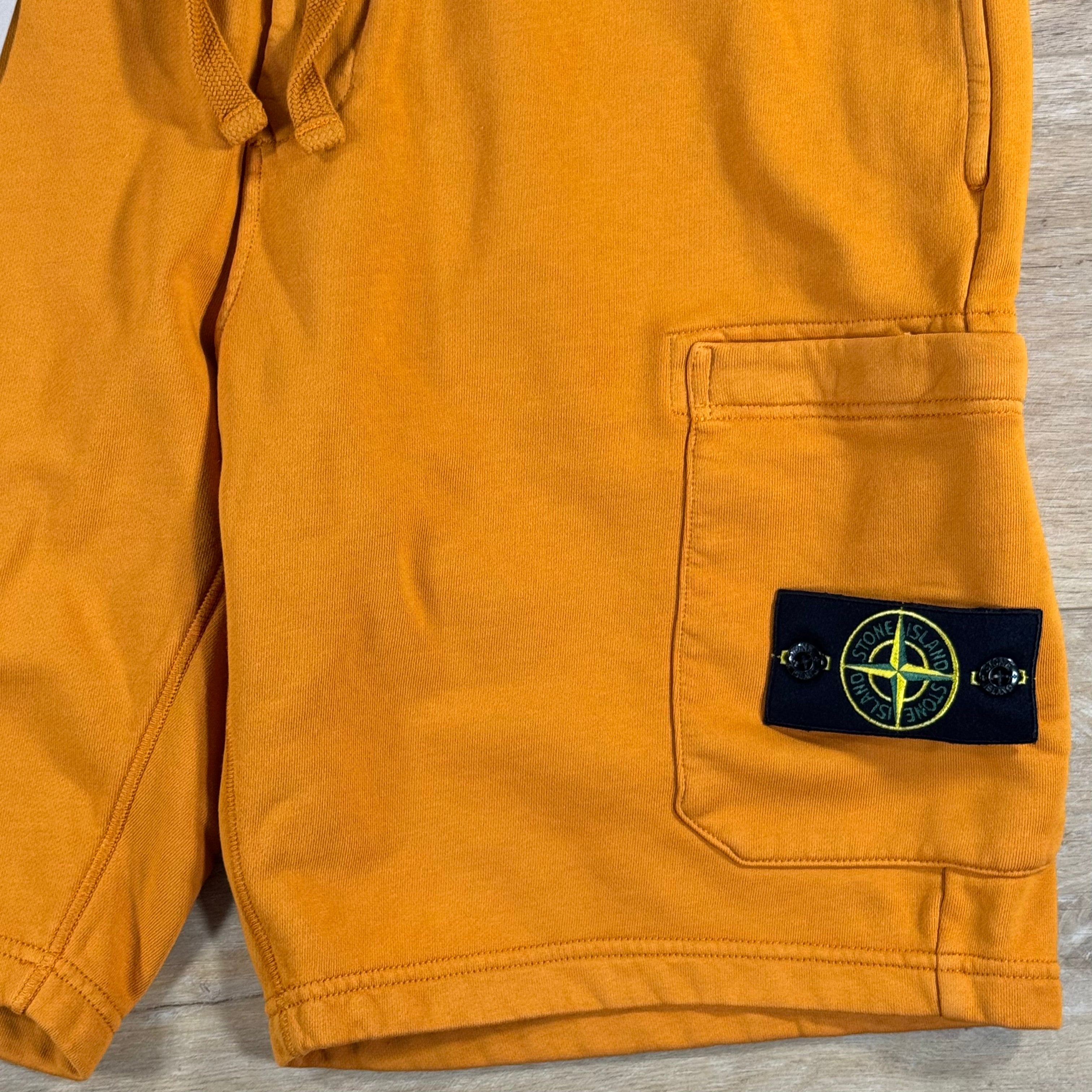 Stone Island Fleece Bermuda Shorts in Tangerine