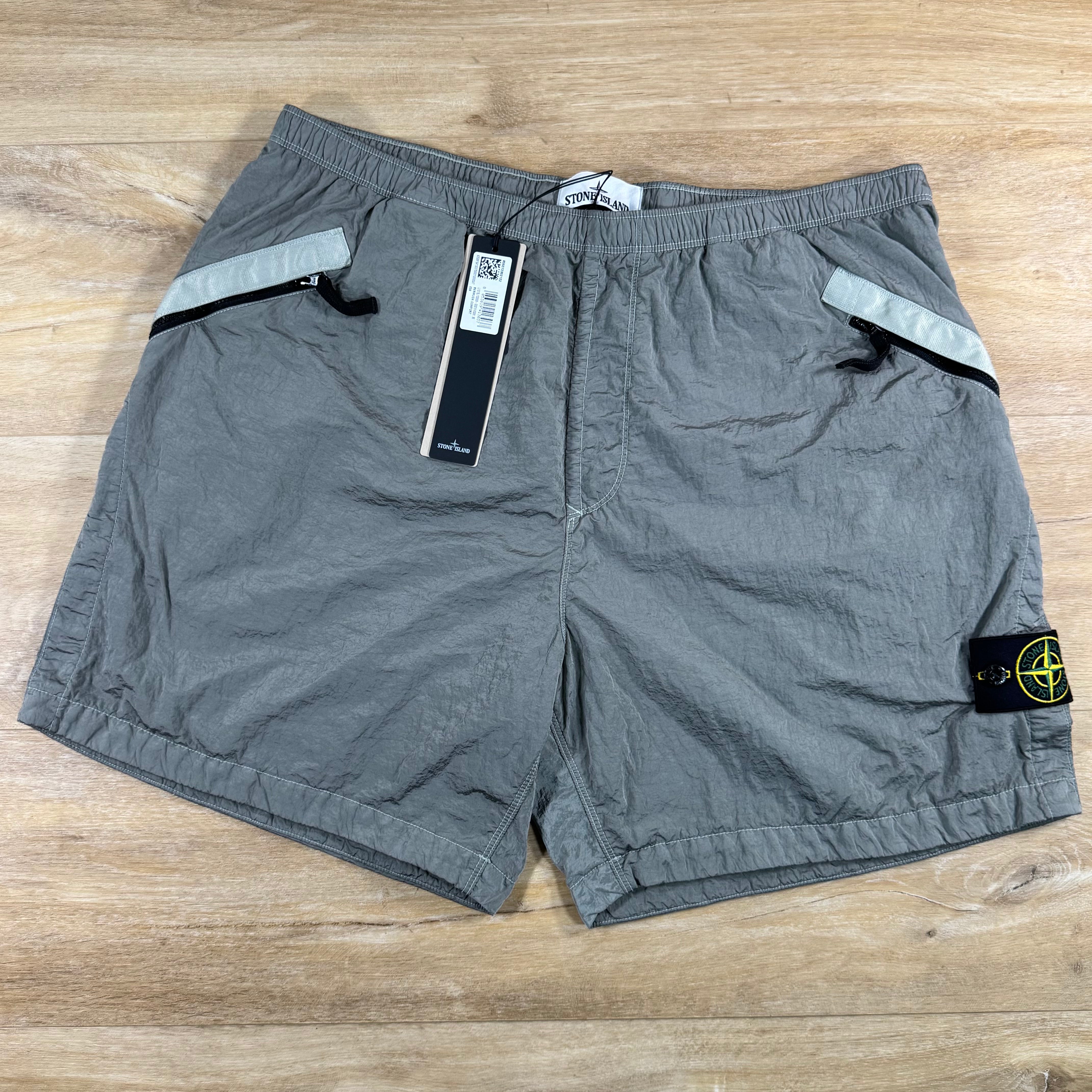 Stone Island Nylon Metal Shorts in Pearl Grey