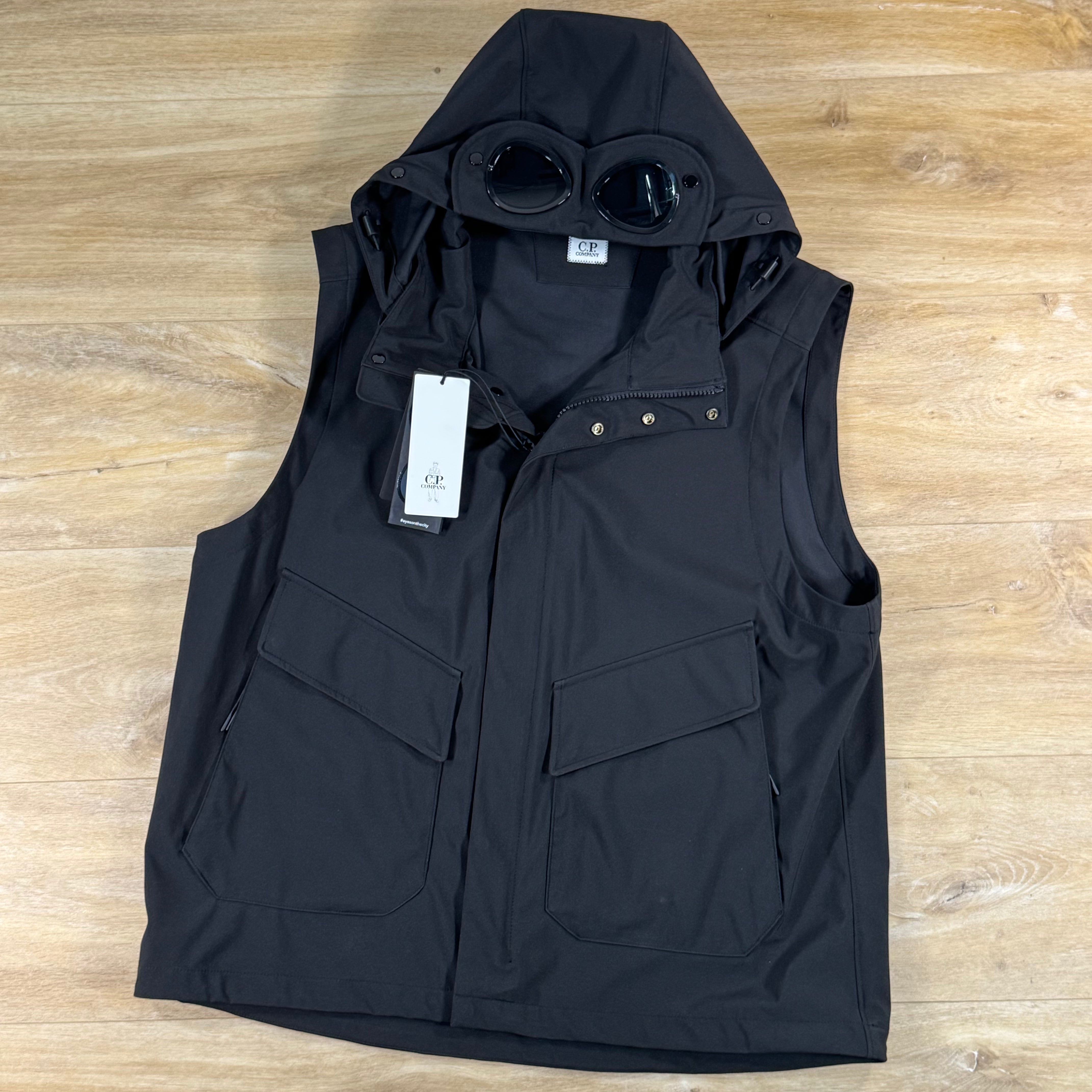 C.P. Company Shell-R Goggle Gilet in Black