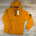 C.P. Company Diagonal Raised Zipped Lens Hoodie in Desert Sun