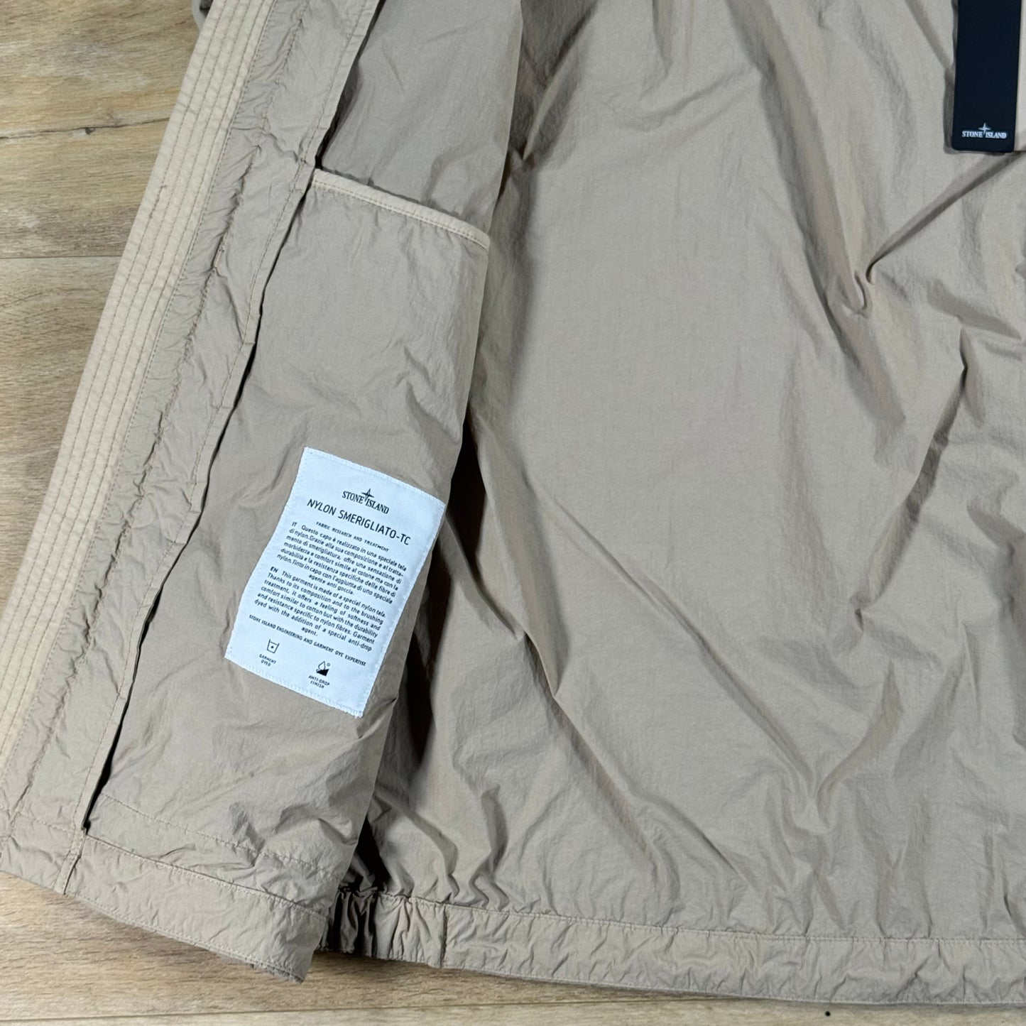 Stone Island Nylon Smerigliato-TC Stand Collar Jacket in Desert