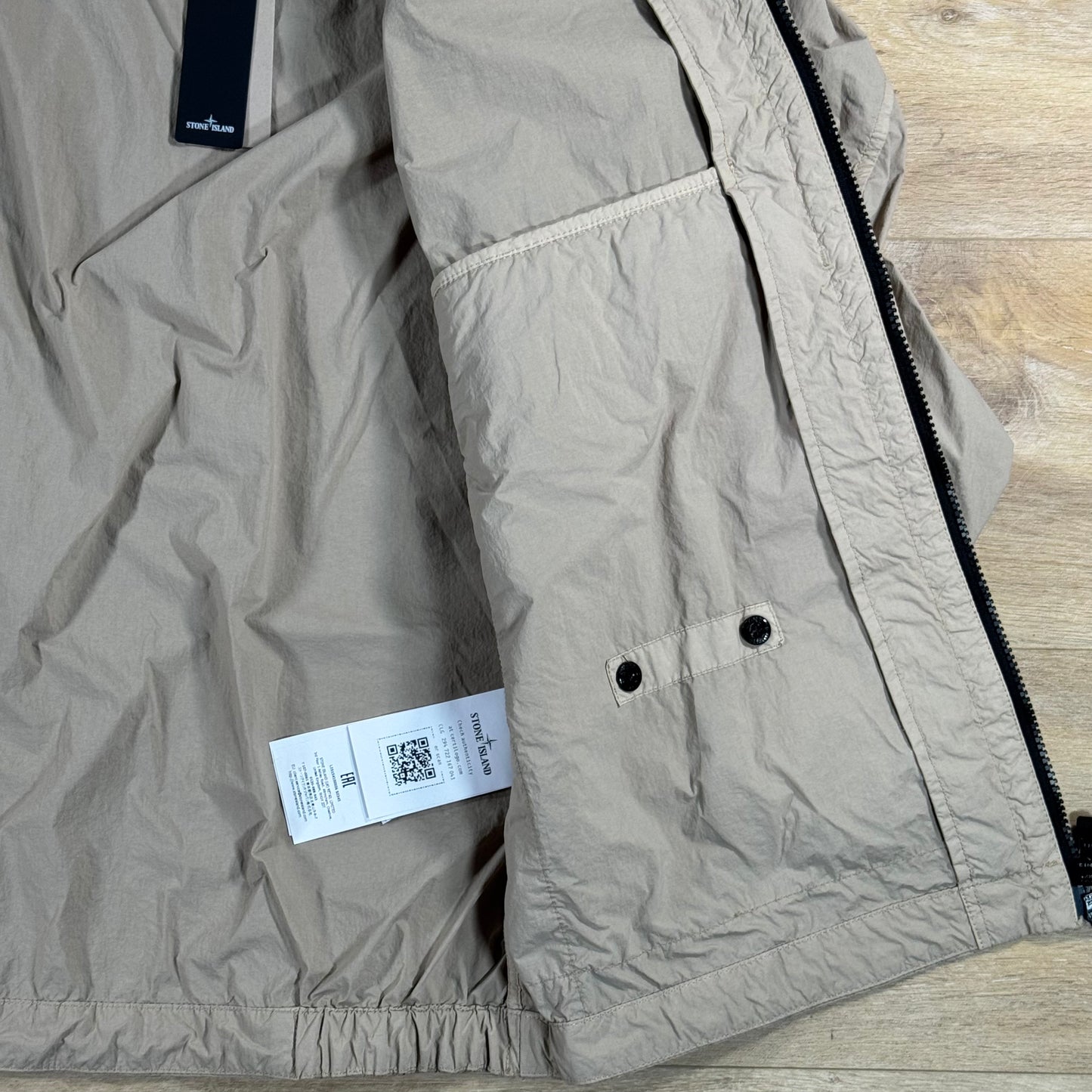 Stone Island Nylon Smerigliato-TC Stand Collar Jacket in Desert