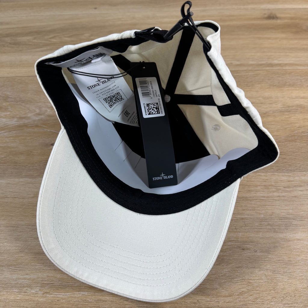 Stone Island Cotton Reps Baseball Cap in Ivory