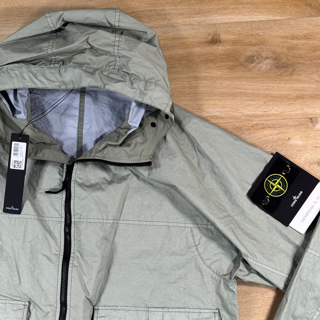 Stone Island Membrana 3L TC Jacket in Sage Green