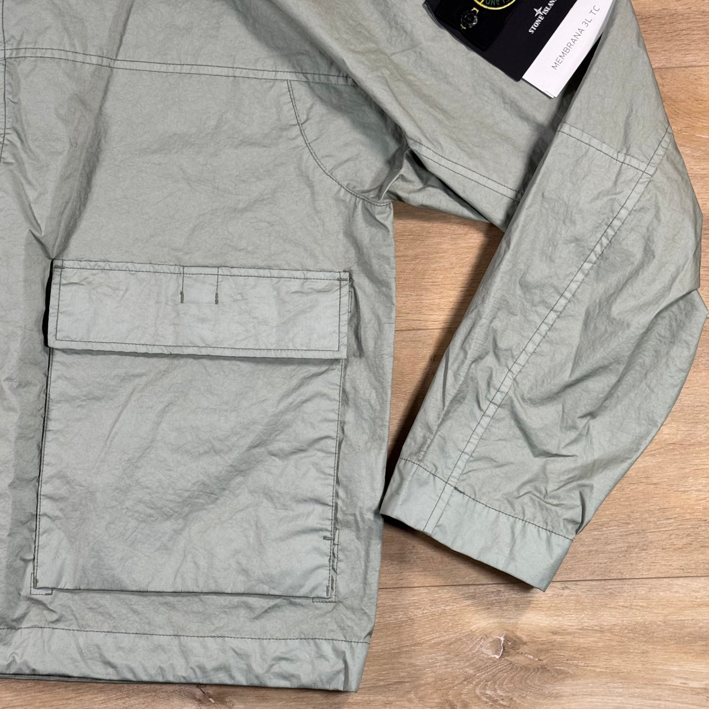 Stone Island Membrana 3L TC Jacket in Sage Green