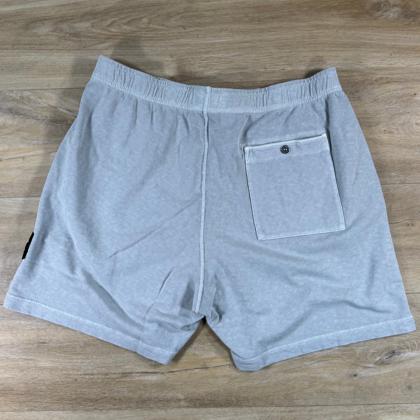 Stone Island Malfile Fleece 'Old Effect' Shorts in Pearl Grey