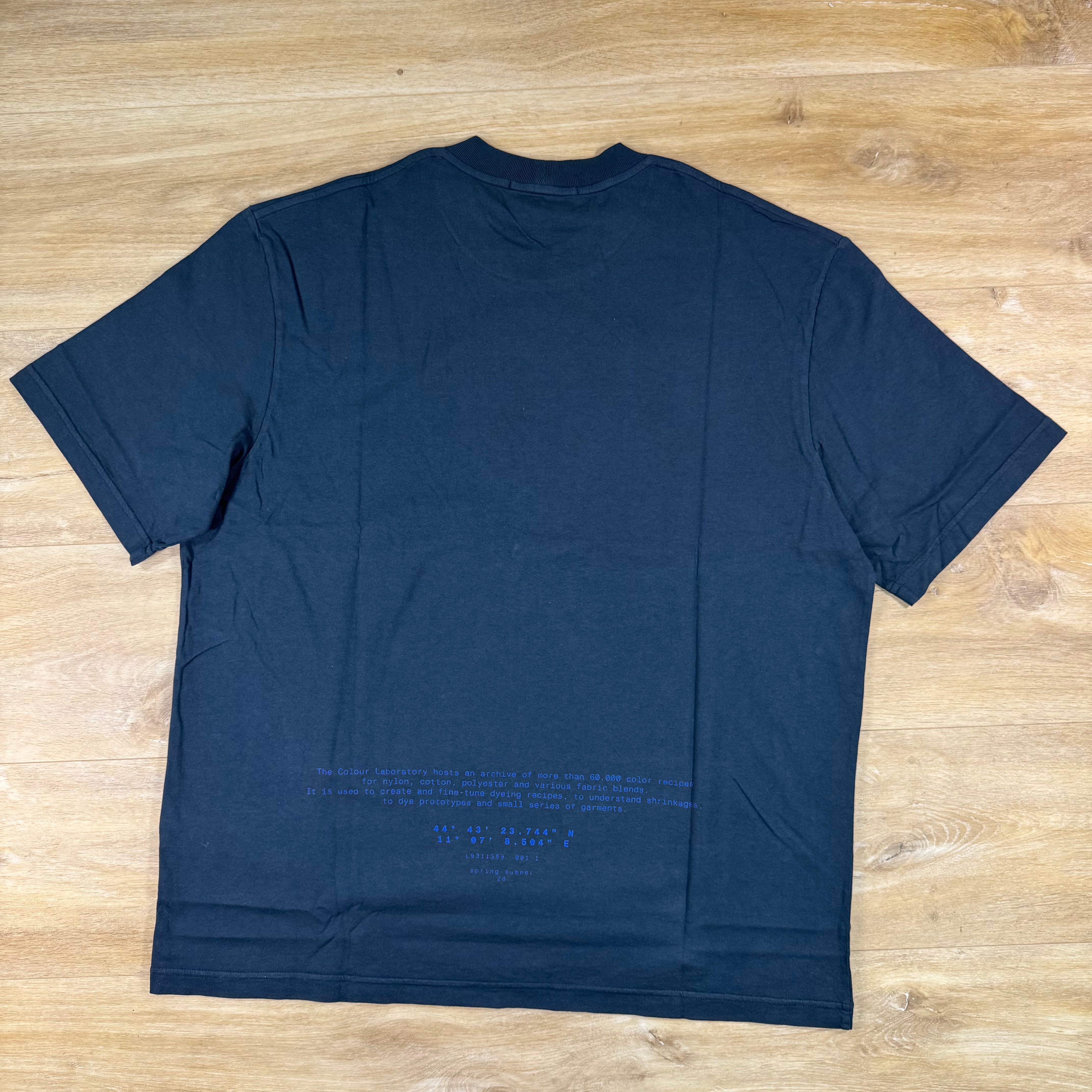 Stone Island 'All Around Compass' Print T-Shirt in Navy