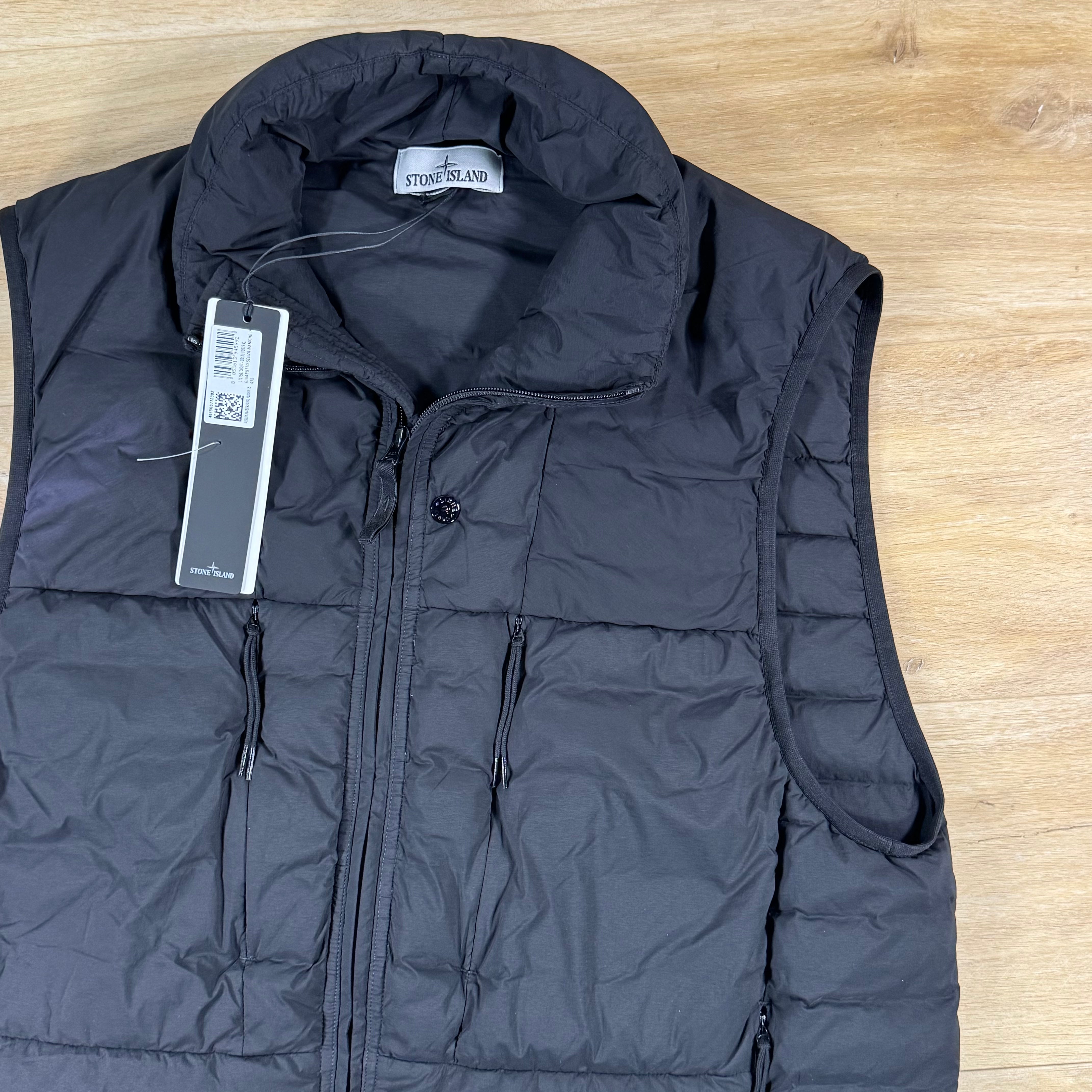 Stone Island Seamless Tunnel Nylon Down-TC Vest in Black
