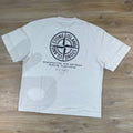 Stone Island 'Whirlwind Type' Print T-Shirt in Ivory