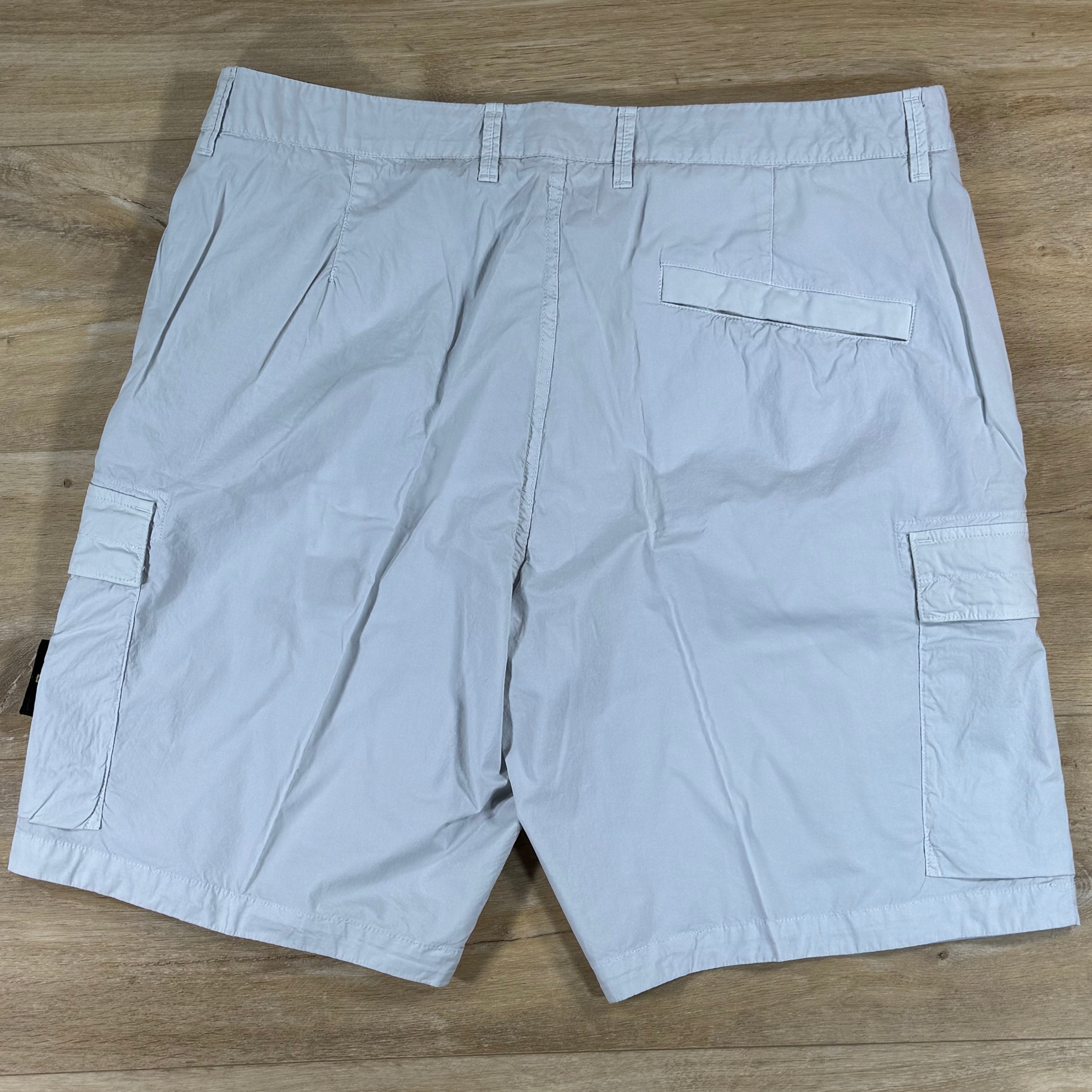 Stone Island Stretch Cotton Tela 'Paracadute' Cargo Bermuda Shorts in Sky Blue