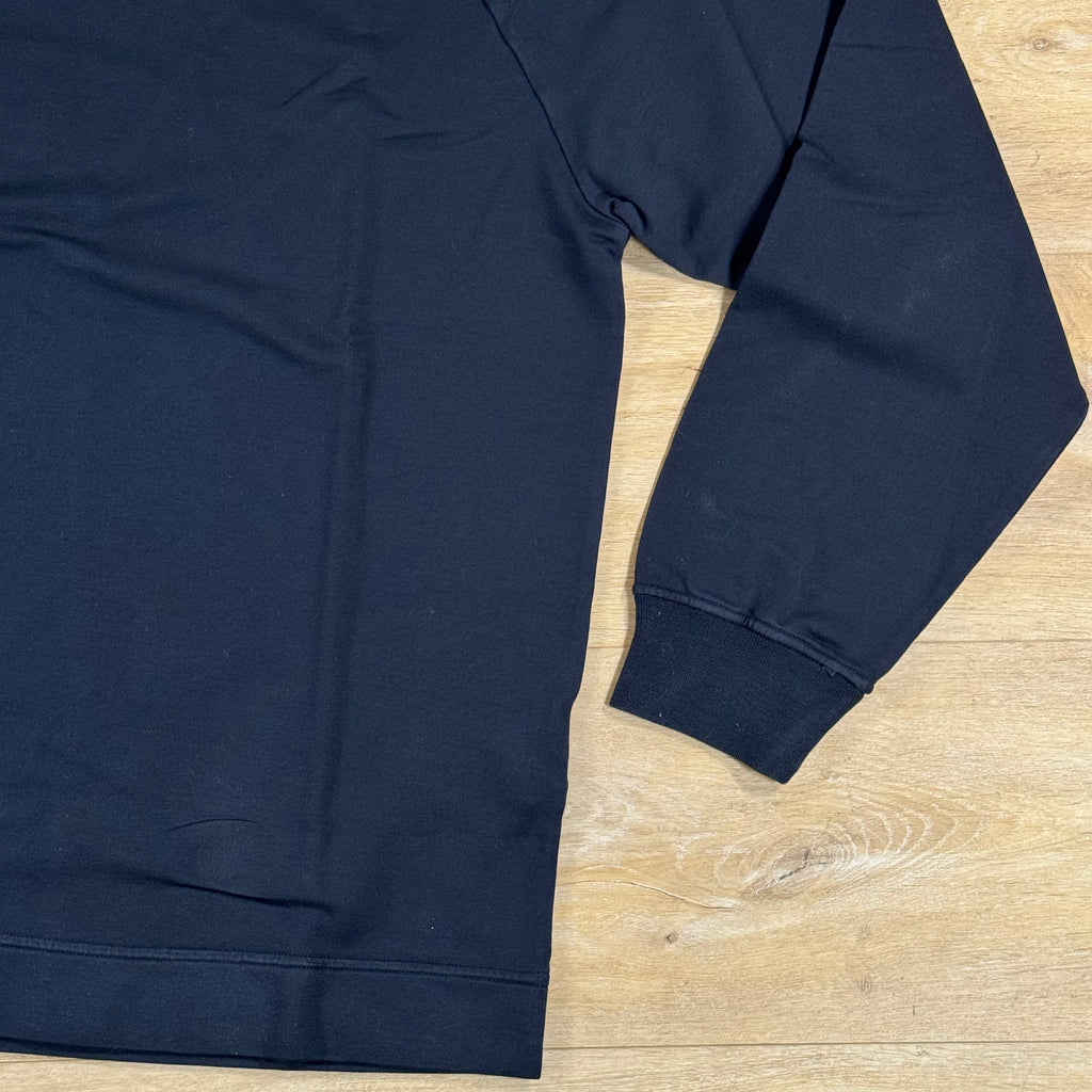 Stone Island Ghost Cotton Stretch Fleece Crewneck Sweatshirt in Navy
