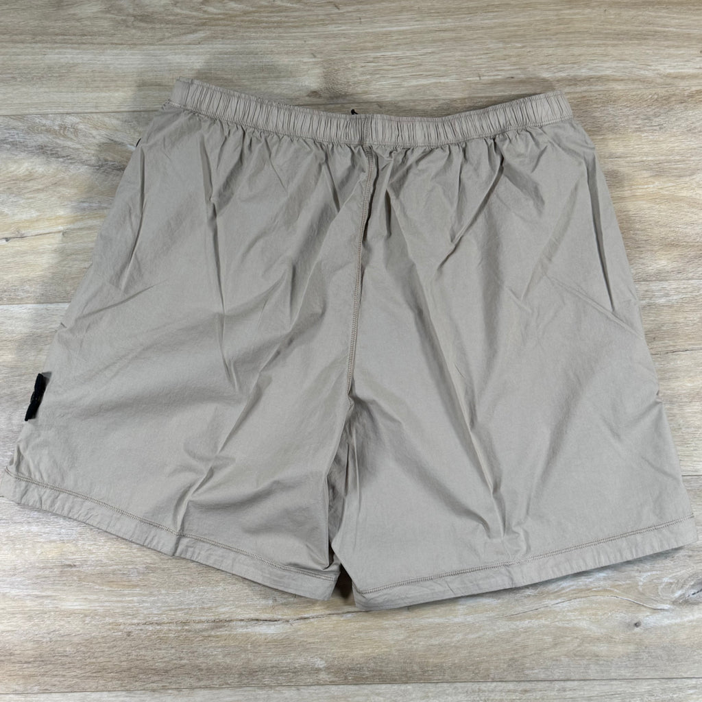 Stone Island Stretch Cotton Tela 'Paracadute' Wide-Leg Shorts in Desert