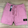 Stone Island Fleece Bermuda Shorts in Oleander Pink