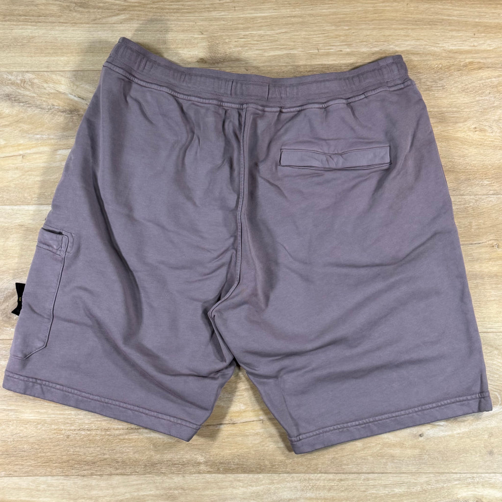 Stone Island Fleece Bermuda Shorts in Purple Grey