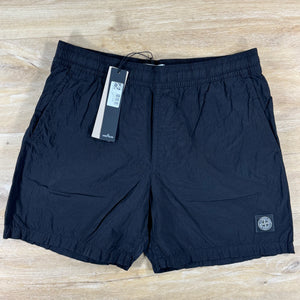Stone Island Nylon Metal Mid-Length Swim Shorts in Black