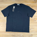 Stone Island Regular Fit T-Shirt with Logo Embroidery in Navy