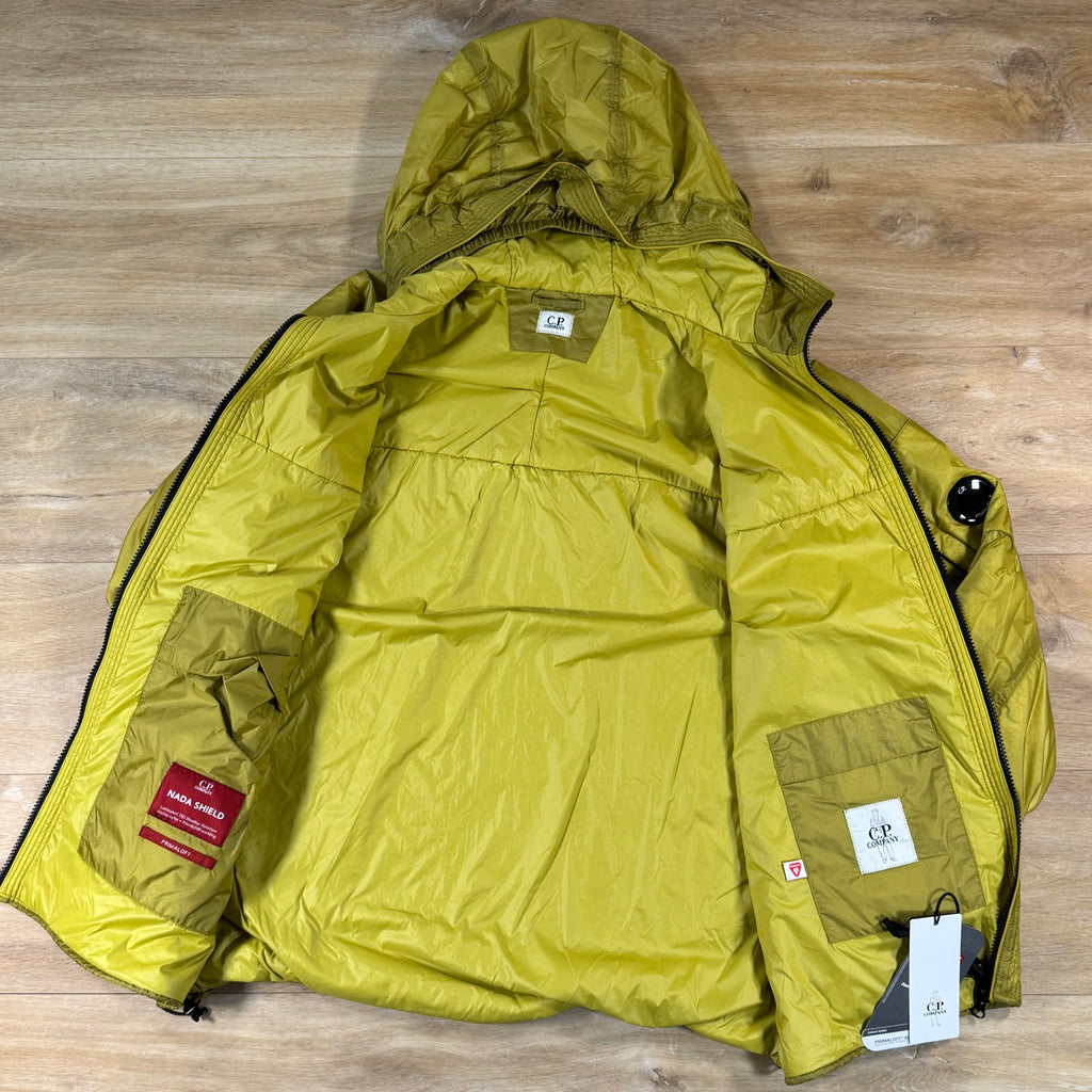 C.P. Company Nada Shield Packable Primaloft Evolve Lens Jacket in Antique Moss - Yellow