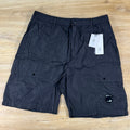 C.P. Company Chrome-R Lens Boxy Cargo Shorts in Black
