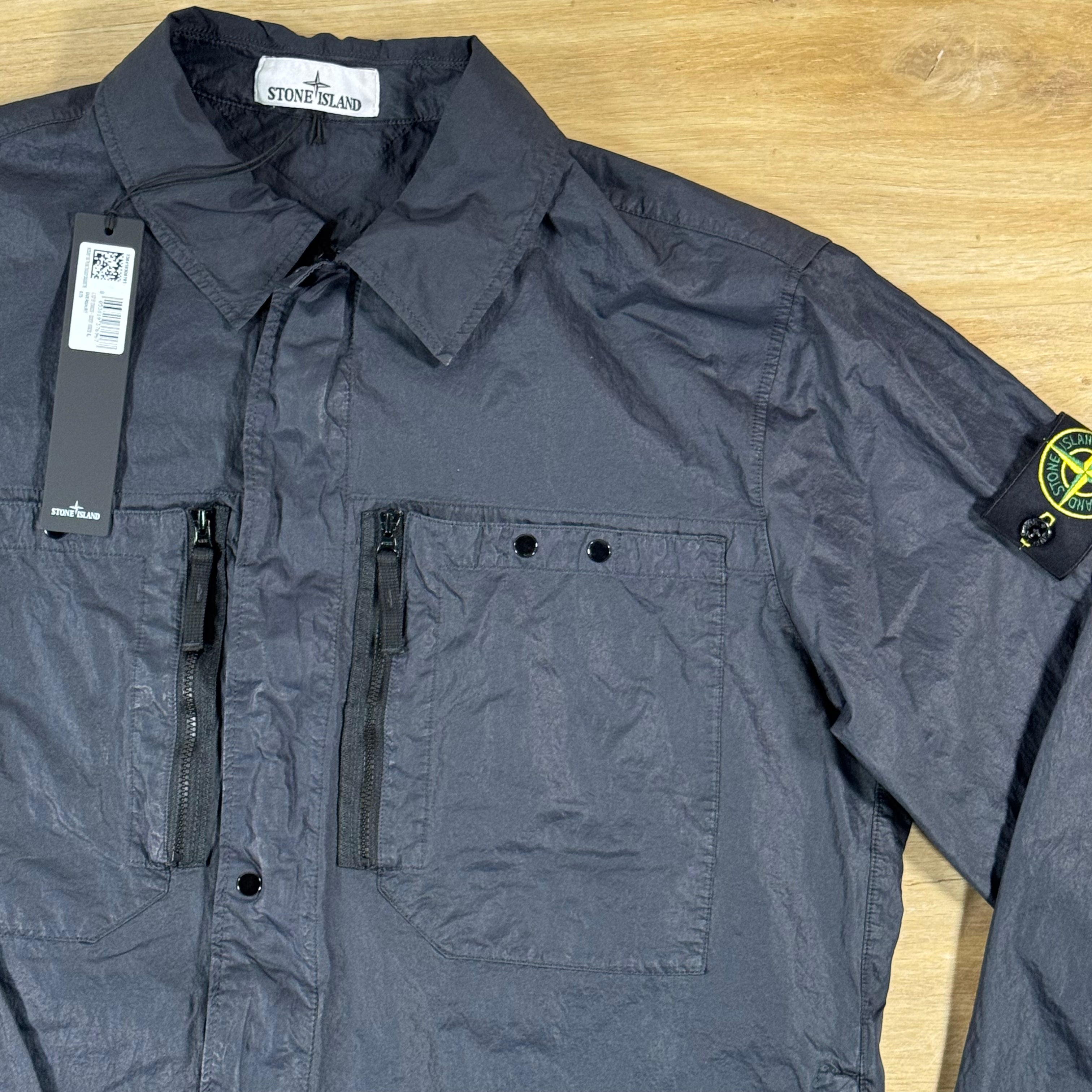 Stone Island Nylon Overshirt in Navy