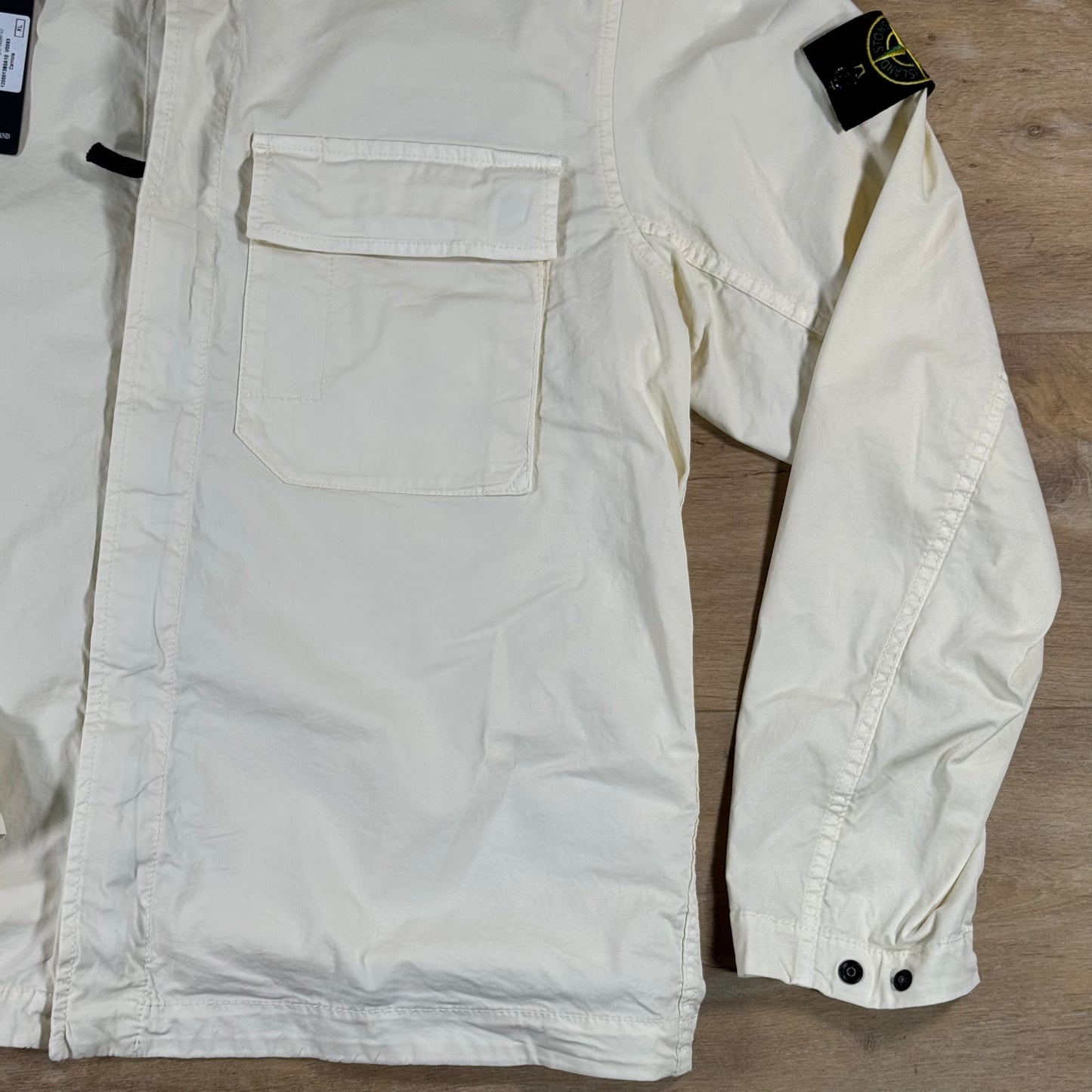 Stone Island Stretch Twill Overshirt in Ivory