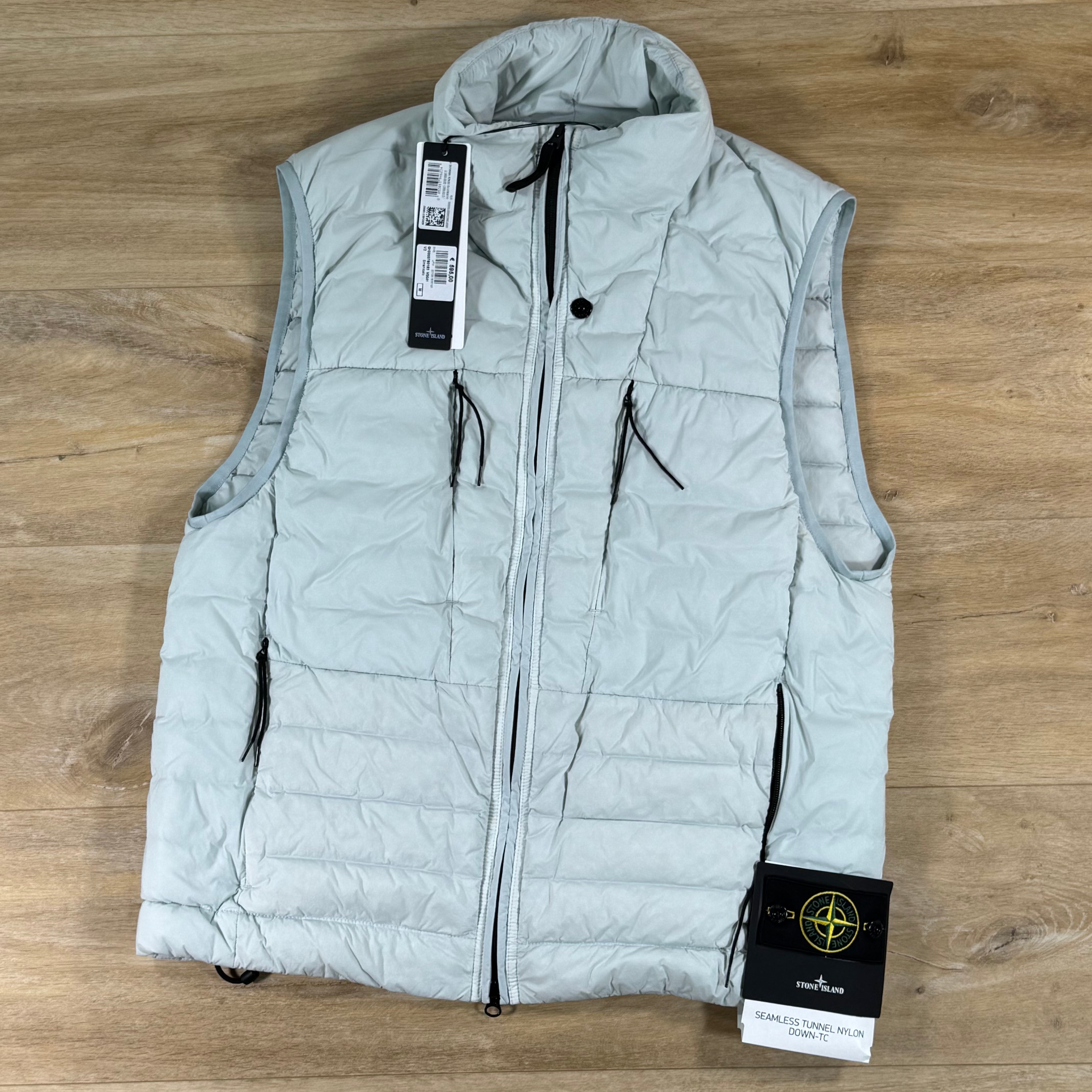 Stone Island Seamless Tunnel Nylon Down-TC Vest in Sky Blue
