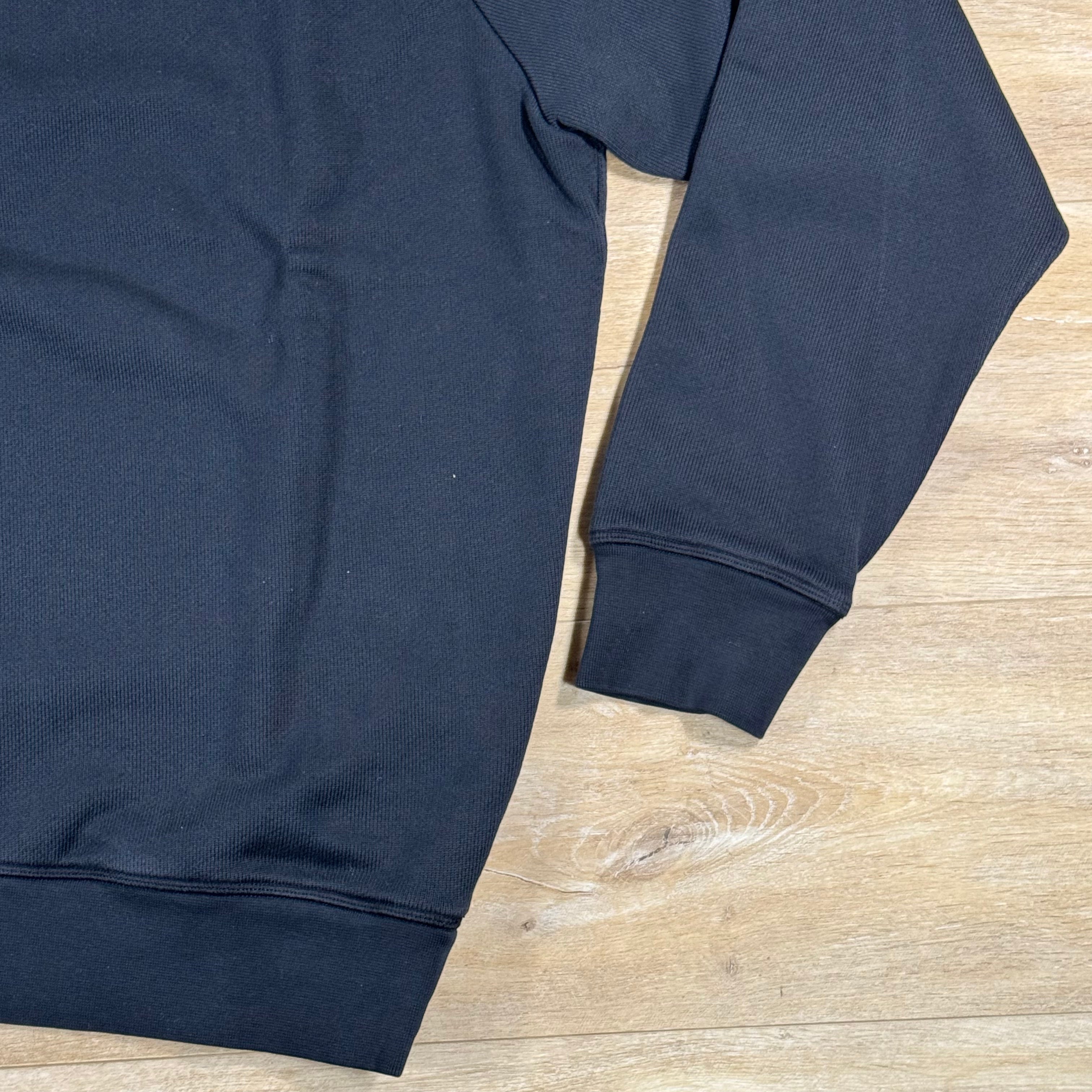 Stone Island Ghost Heavy Cotton Fleece Crewneck Sweatshirt in Black