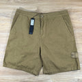 Stone Island Ghost Linen Comfort-Fit Bermuda Shorts in Dark Beige