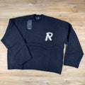 Represent Logo Knit Sweater in Jet Black
