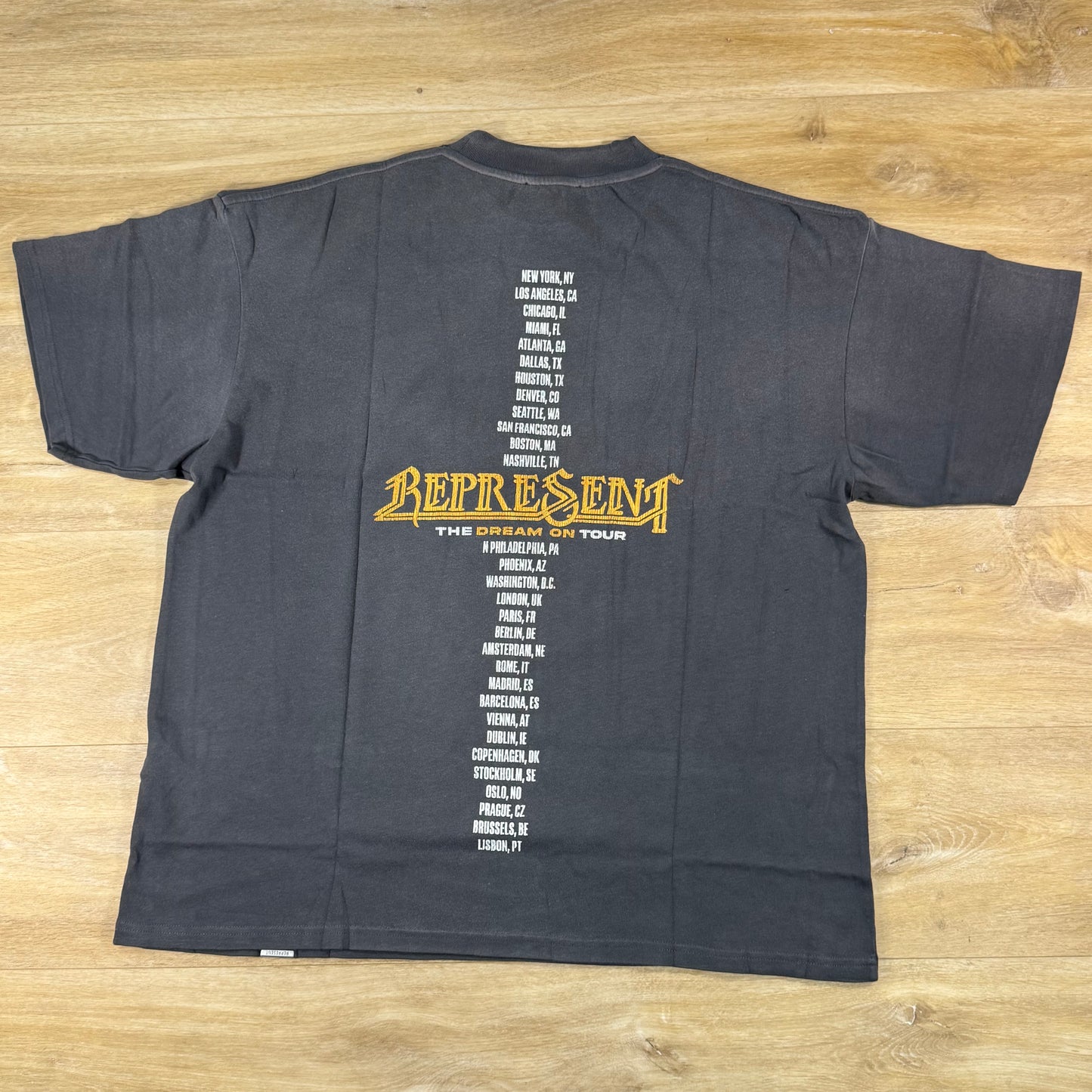 Represent Golden Tour T-Shirt in Sun Fade Grey