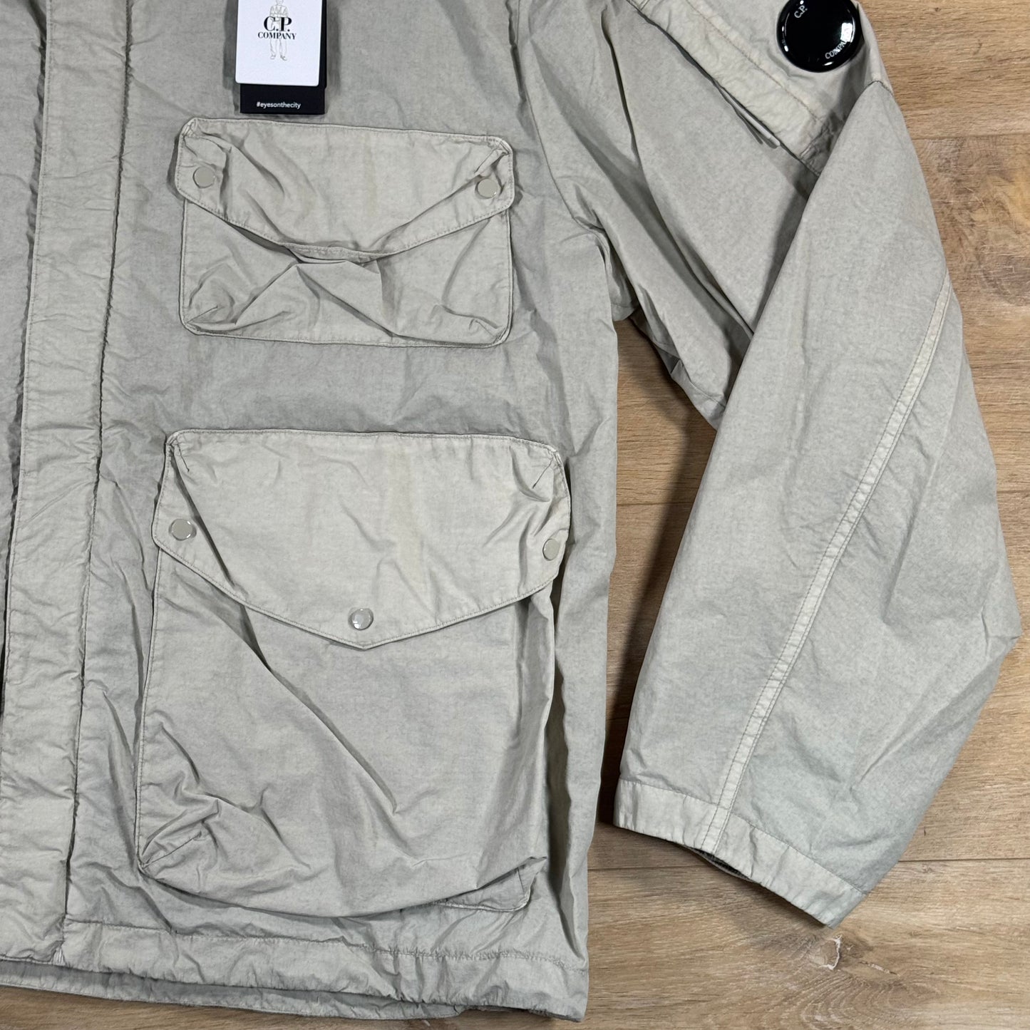 C.P. Company Flatt Nylon Goggle Lens Jacket in Dove