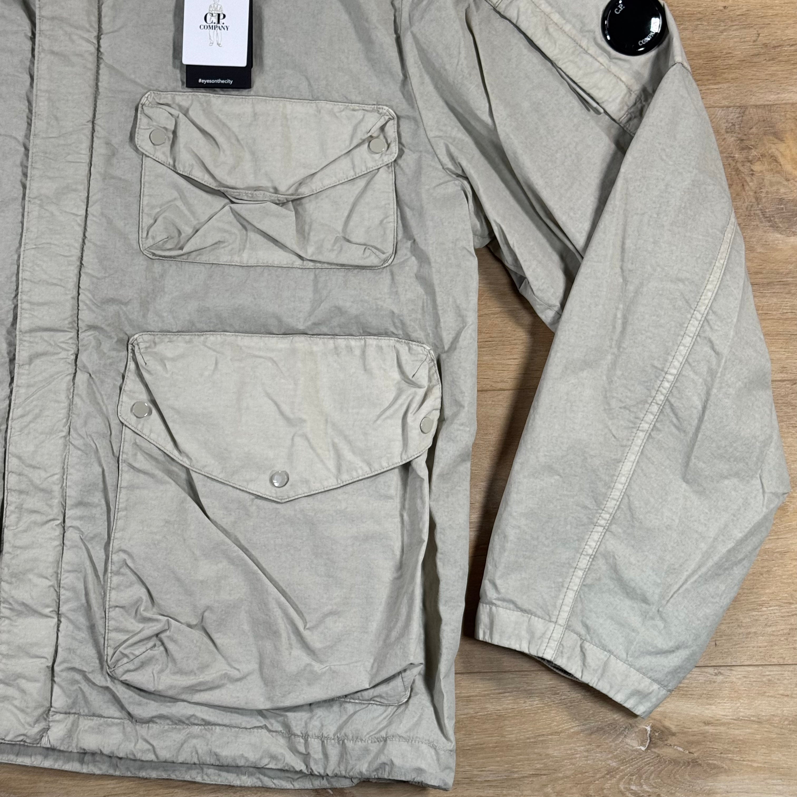 C.P. Company Flatt Nylon Goggle Lens Jacket in Dove